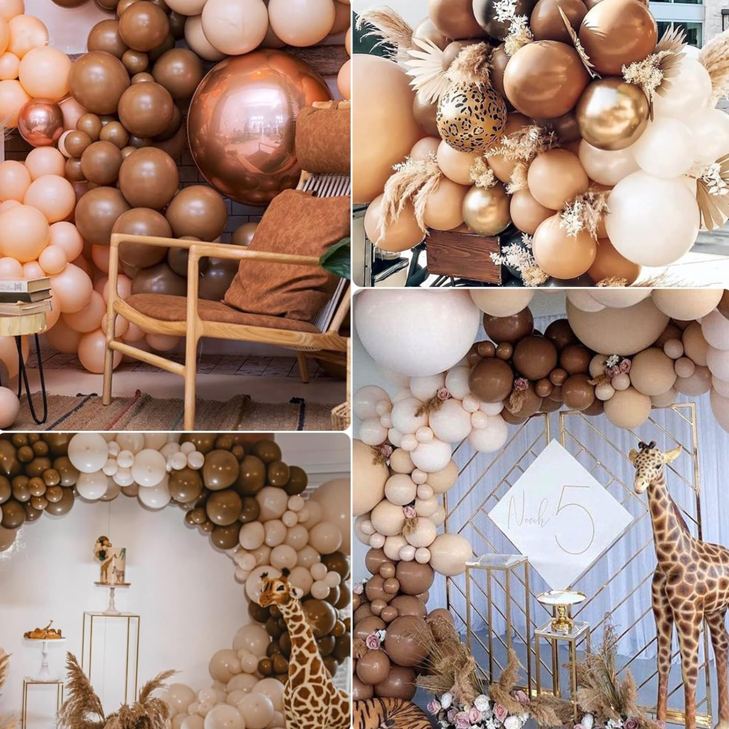 Globos Color Cafe Vintage 50 Unidades Tamaño R12-3