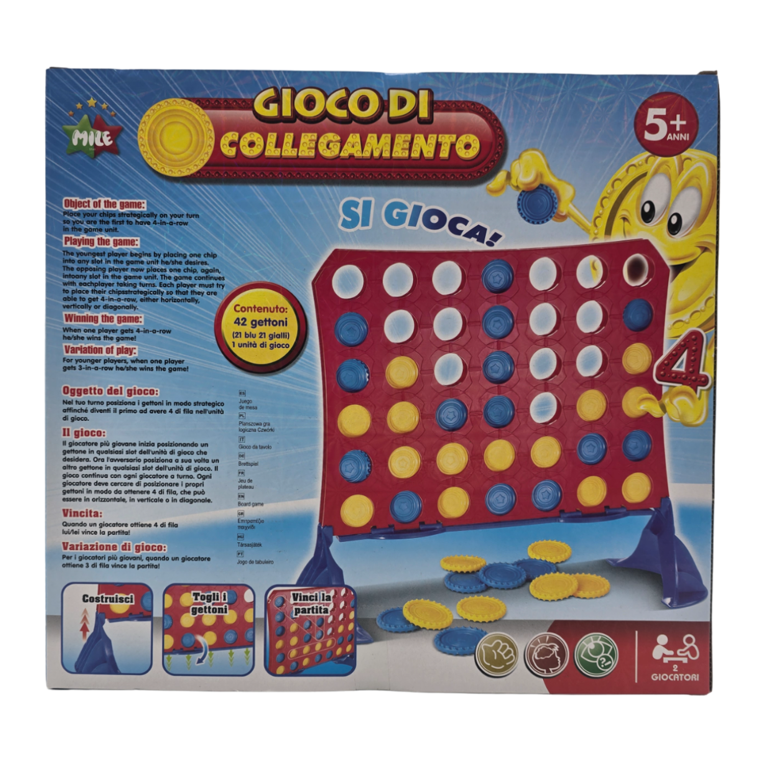 Juego De Mesa Forma 4 En Linea Y Gana Juguete Divertido-2