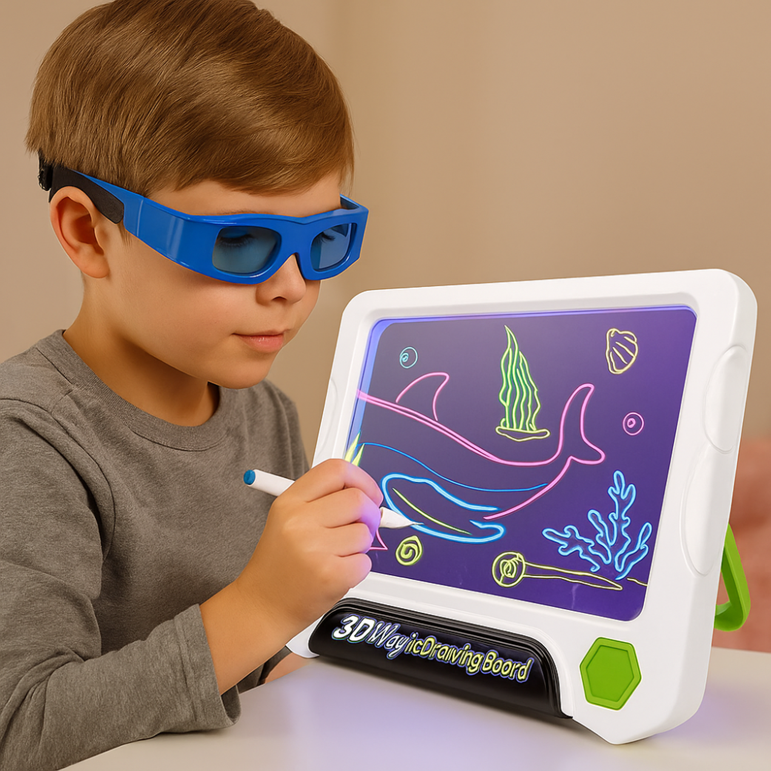 Pizarra Magica 3D Infantil Para Dibujar Con Efecto Luces-4