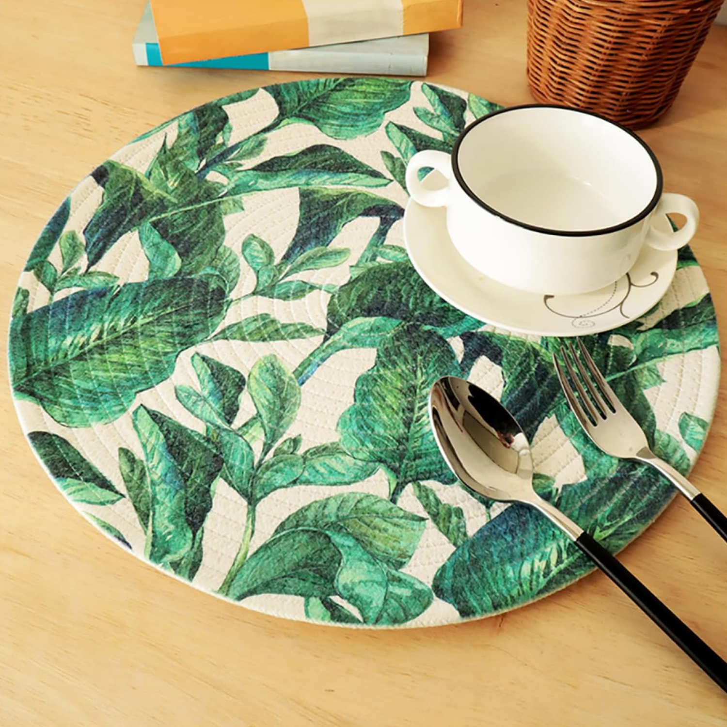 Set 2 Base Para Olla Cosas Calientes Individuales Verdes-2