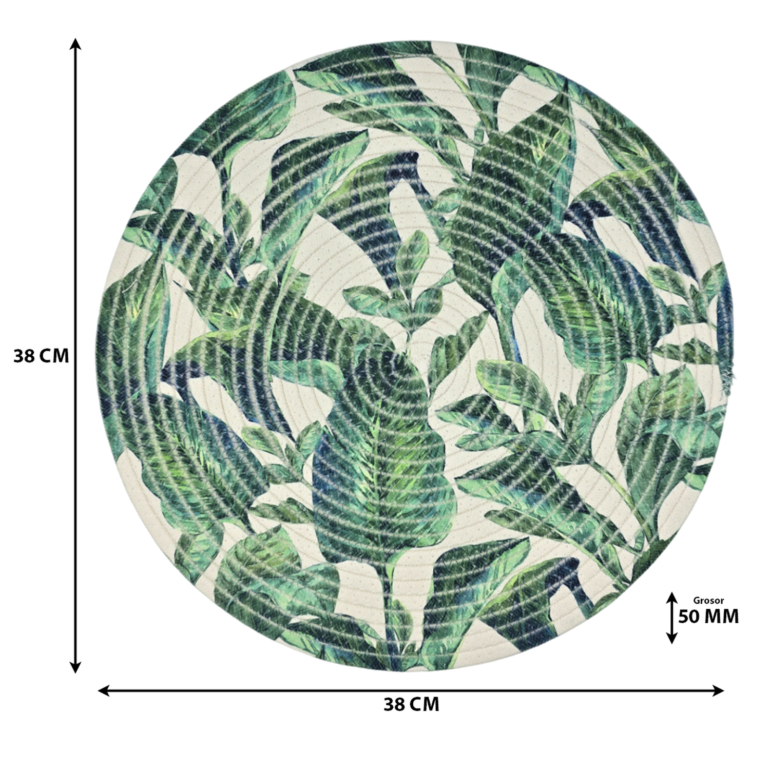 Set 2 Base Para Olla Cosas Calientes Individuales Verdes-5