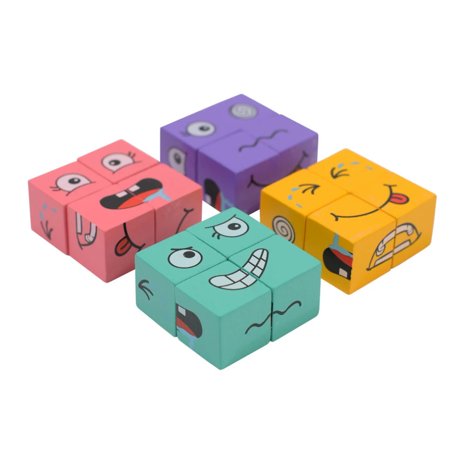 Juego De Expresion Cubo Cambia Cara De Colores Emoji-4