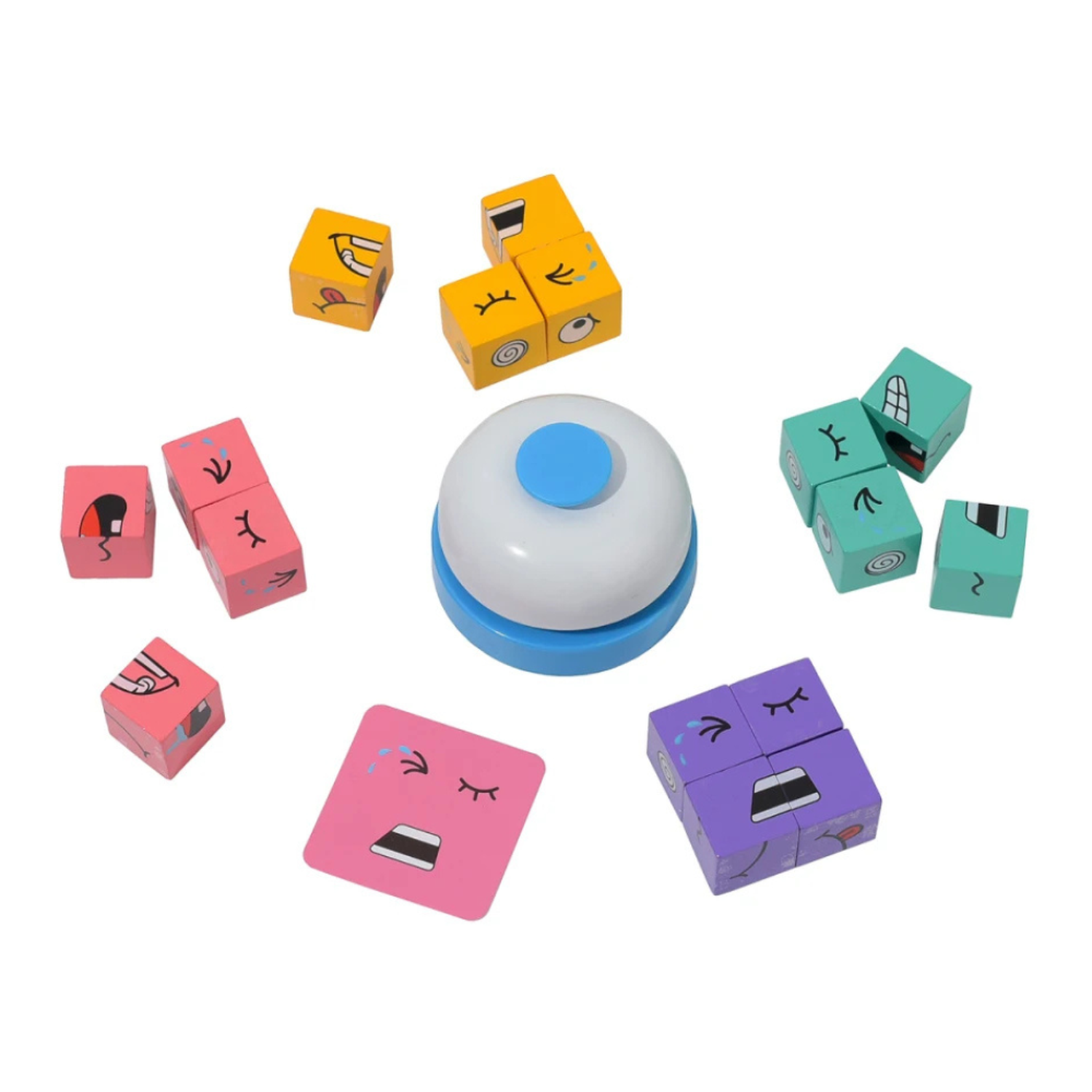 Juego De Expresion Cubo Cambia Cara De Colores Emoji-5