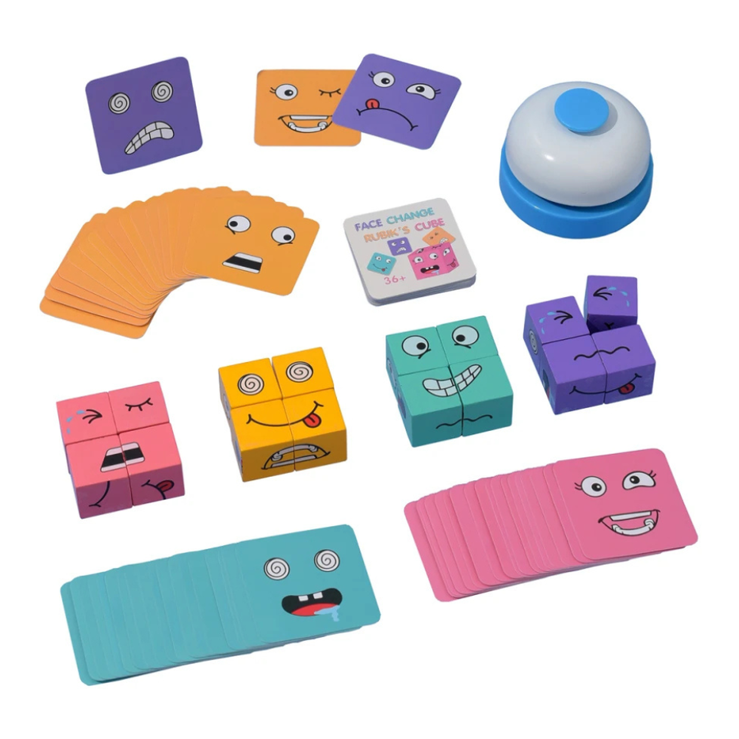 Juego De Expresion Cubo Cambia Cara De Colores Emoji-6