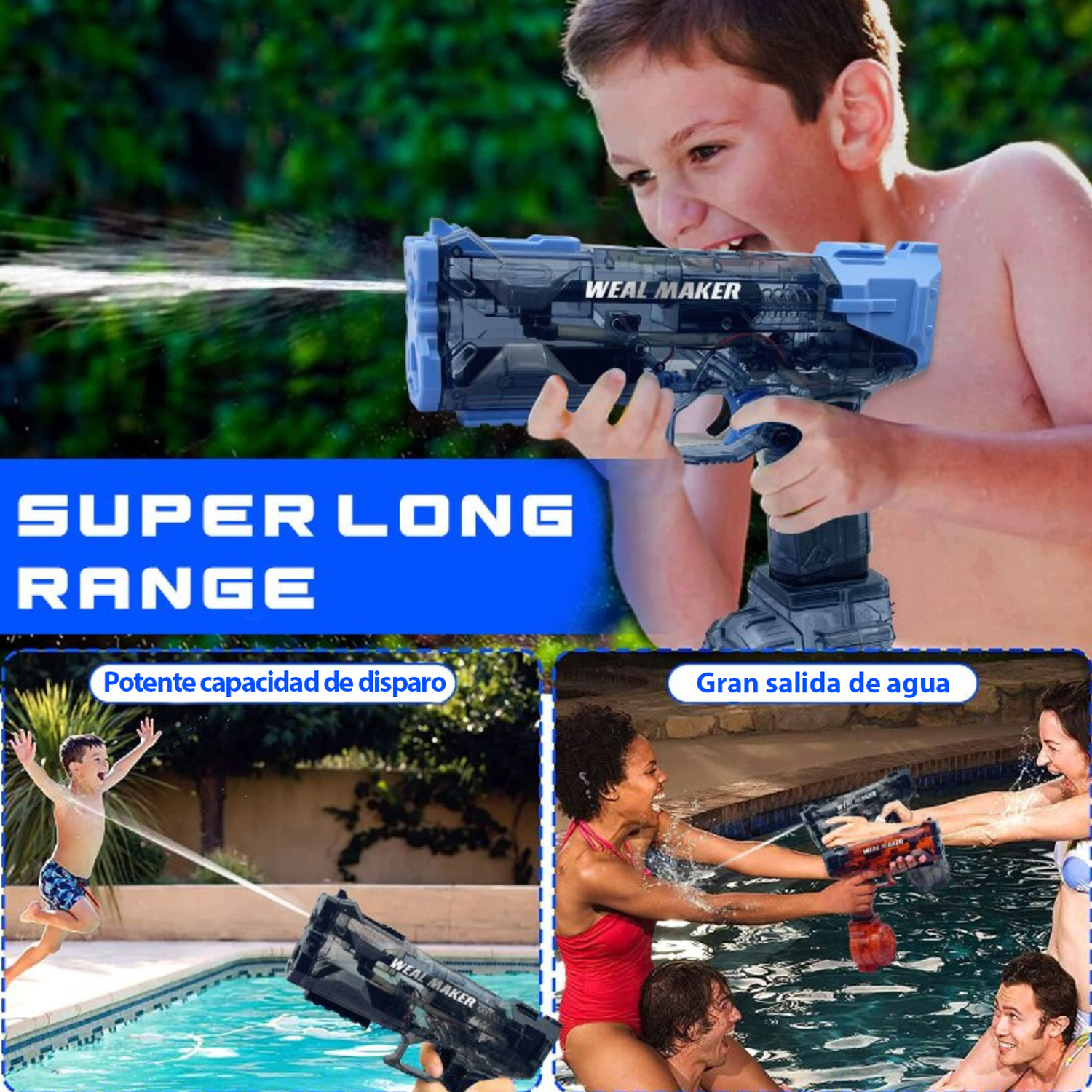 Pistola De Agua Electrica Para Niños Alta Presion Automatica-4