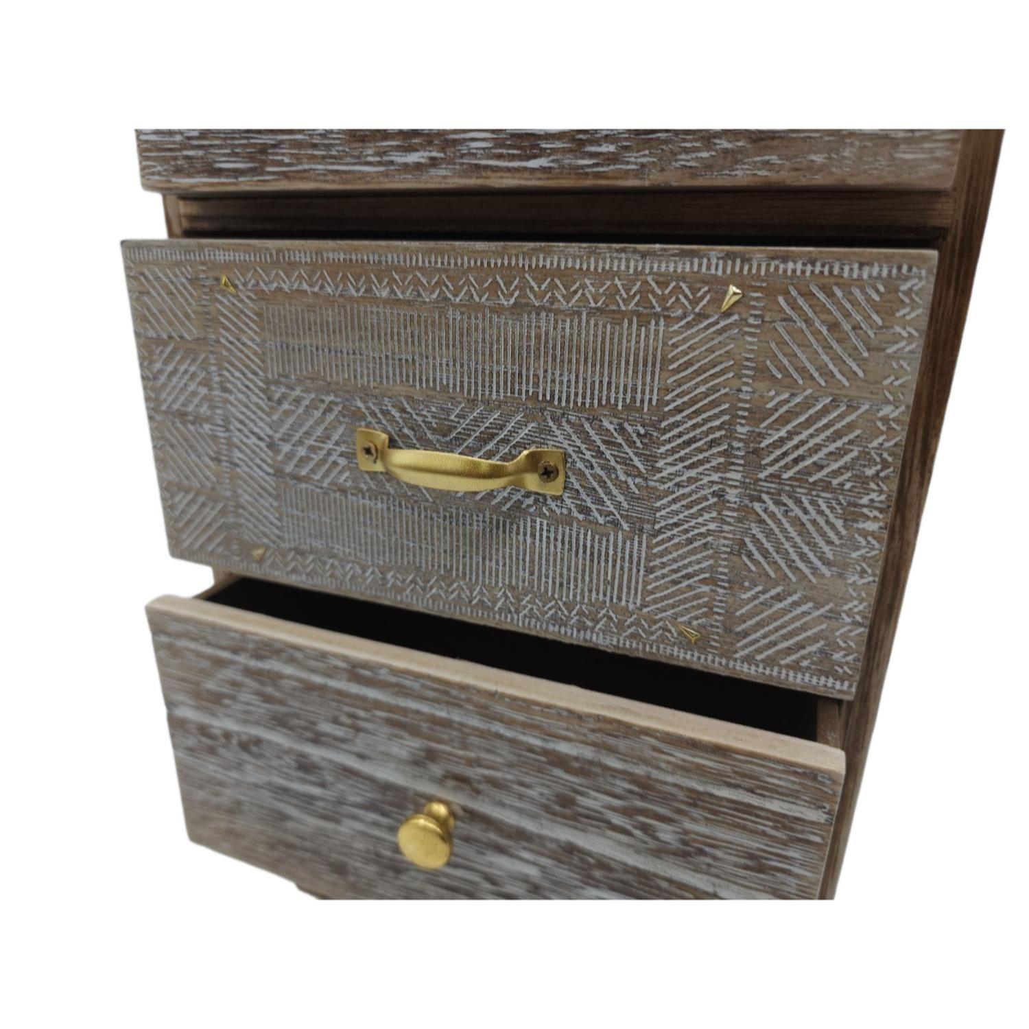 Organizador De Joyas Multiuso Oriental 3 Cajones Café-6