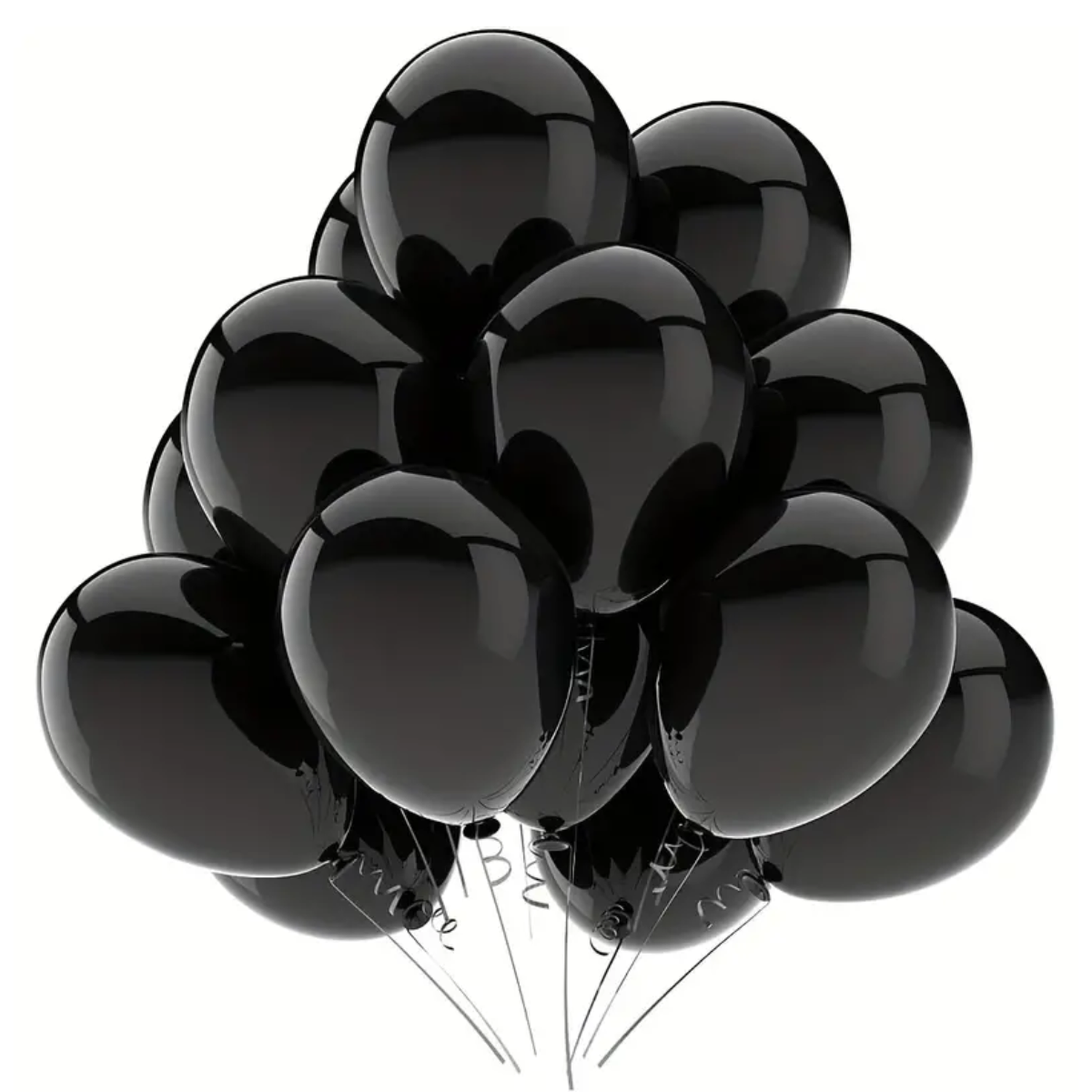 Globos 50 Unidades Color Negro Tamaño 30 Cm-0