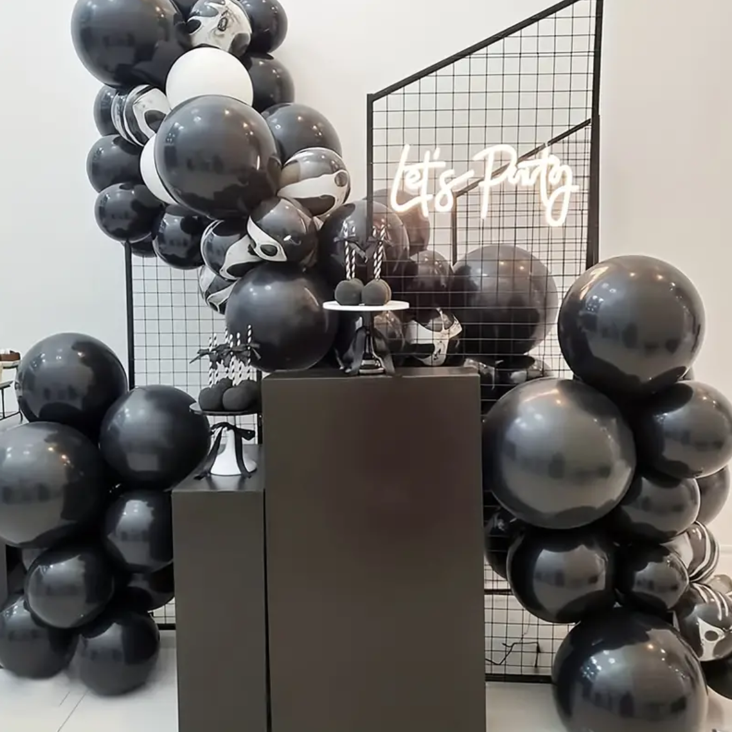 Globos 50 Unidades Color Negro Tamaño 30 Cm-3