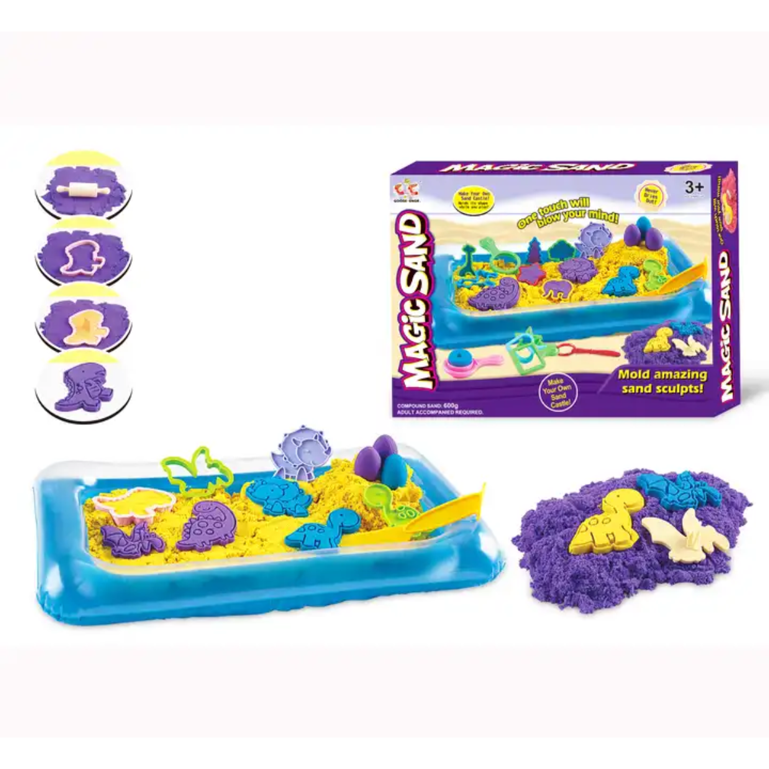 Set De Arena Magica Completo Con Arenero Magic Sand Pro-0