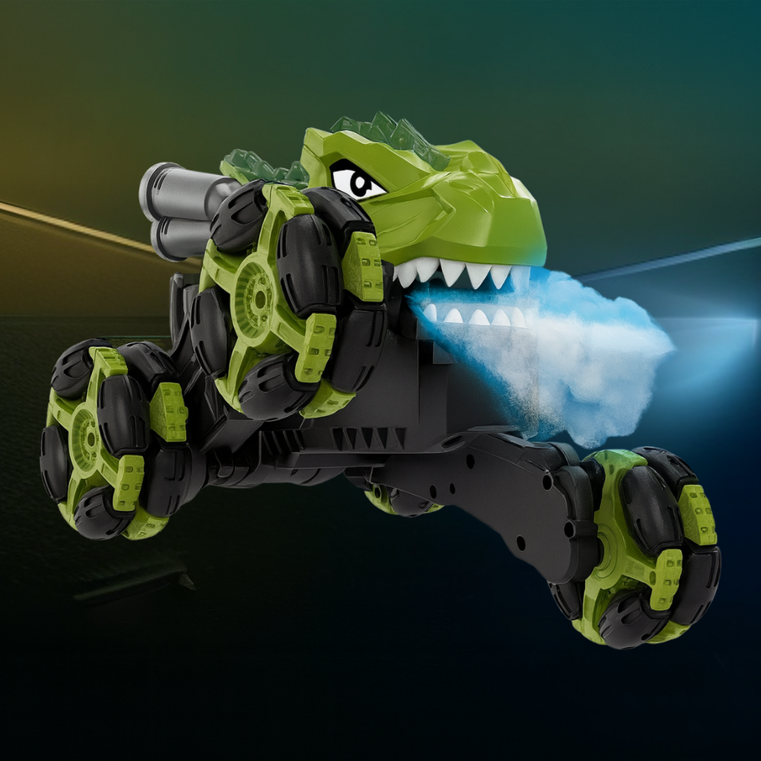 Auto Dinosaurio a Control Remoto RC Con Luces Vapor Y Sonido-4