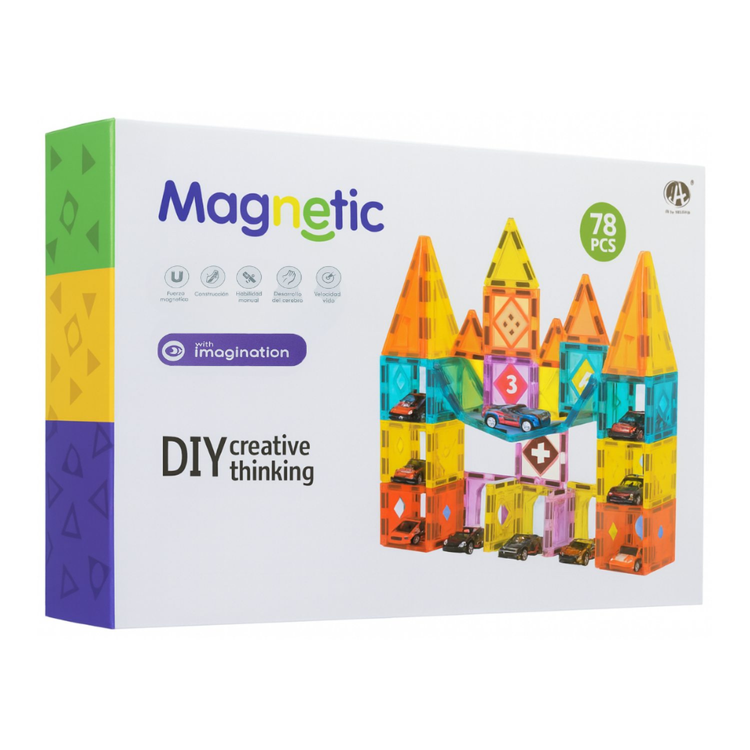 Juego Bloques Magneticos Construccion 78 Piezas Educativo-5