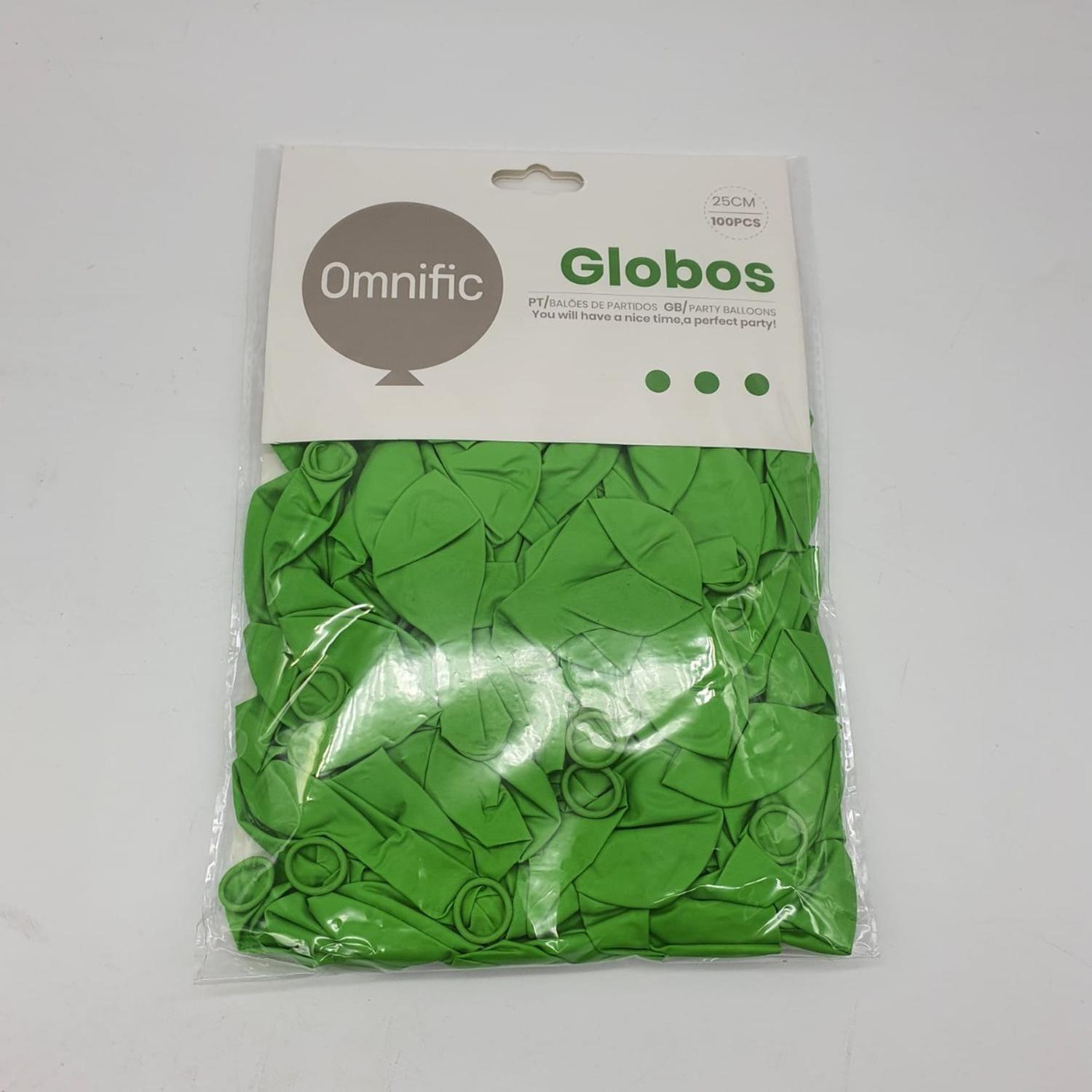 Globos Color Verde Claro 100 Unidades Tamaño 25 Cm-1
