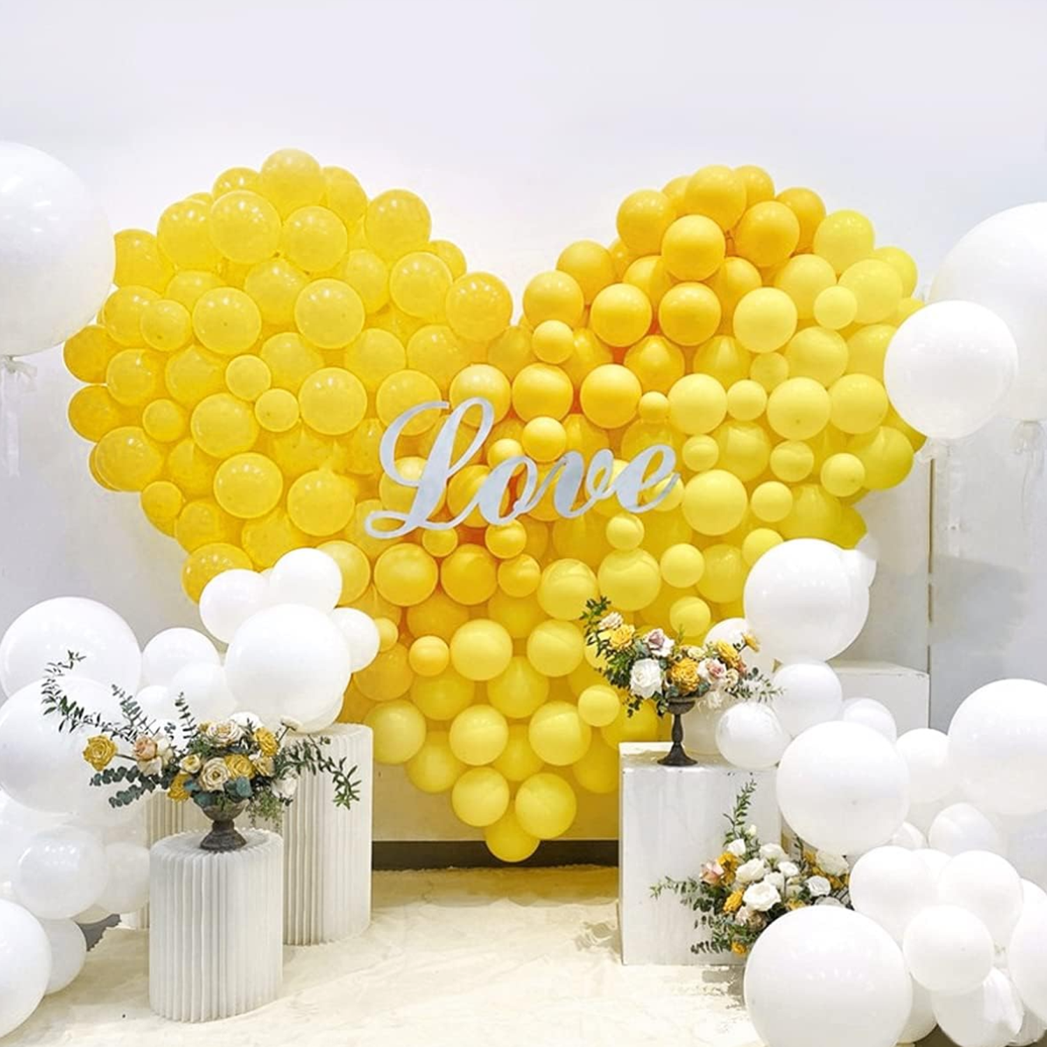 Globos Color Amarillo 50 Unidades Tamaño R12-2