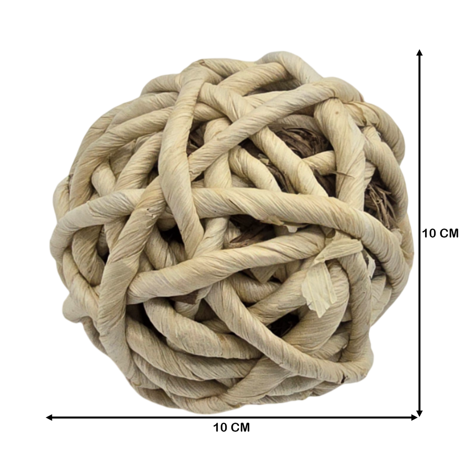 Set 3 Esferas De Fibra Cuerda Para Decoracion Pelota Marron-6