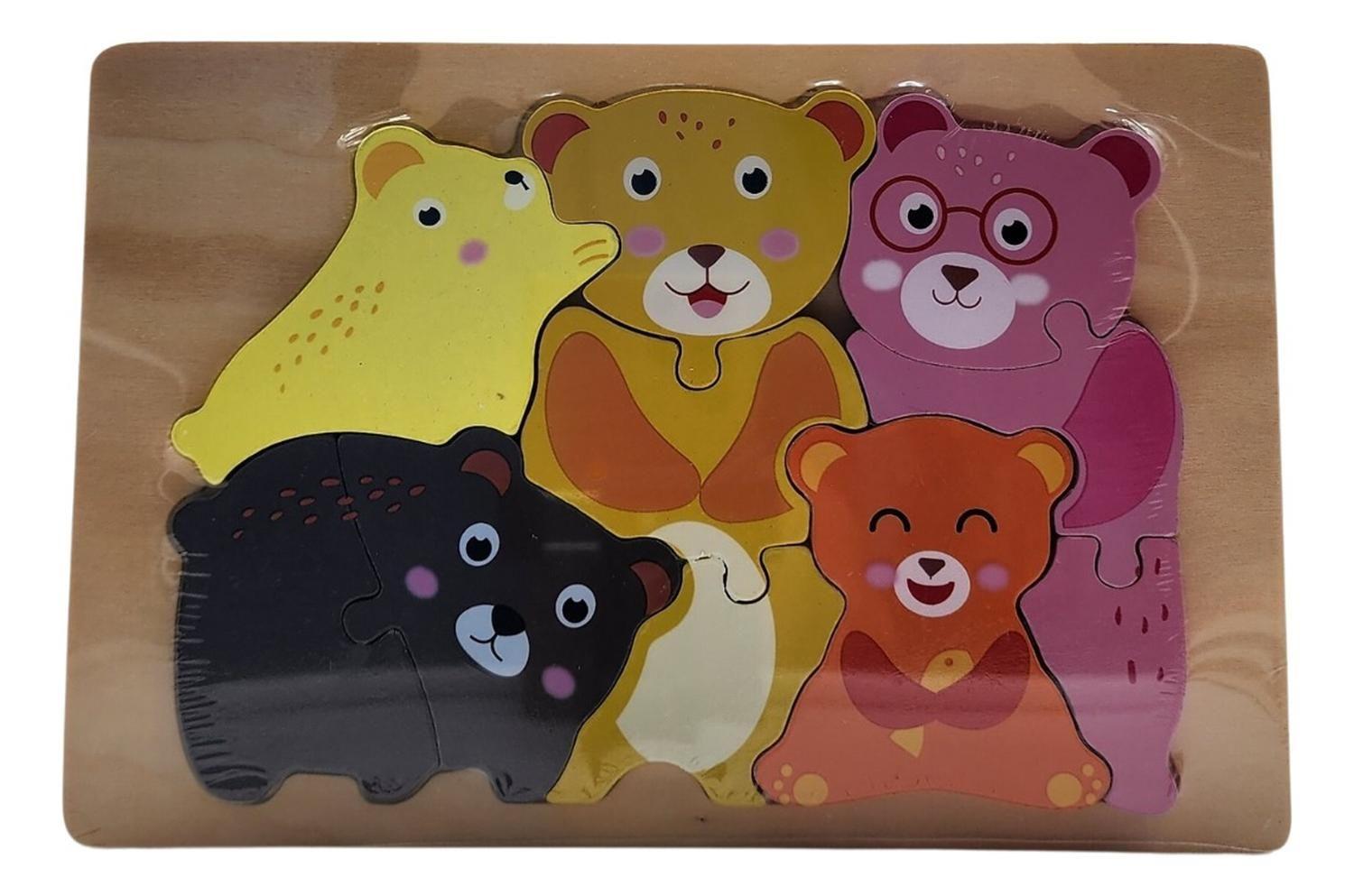 Puzzle Juego De Madera Animales Juguete Educativo-0