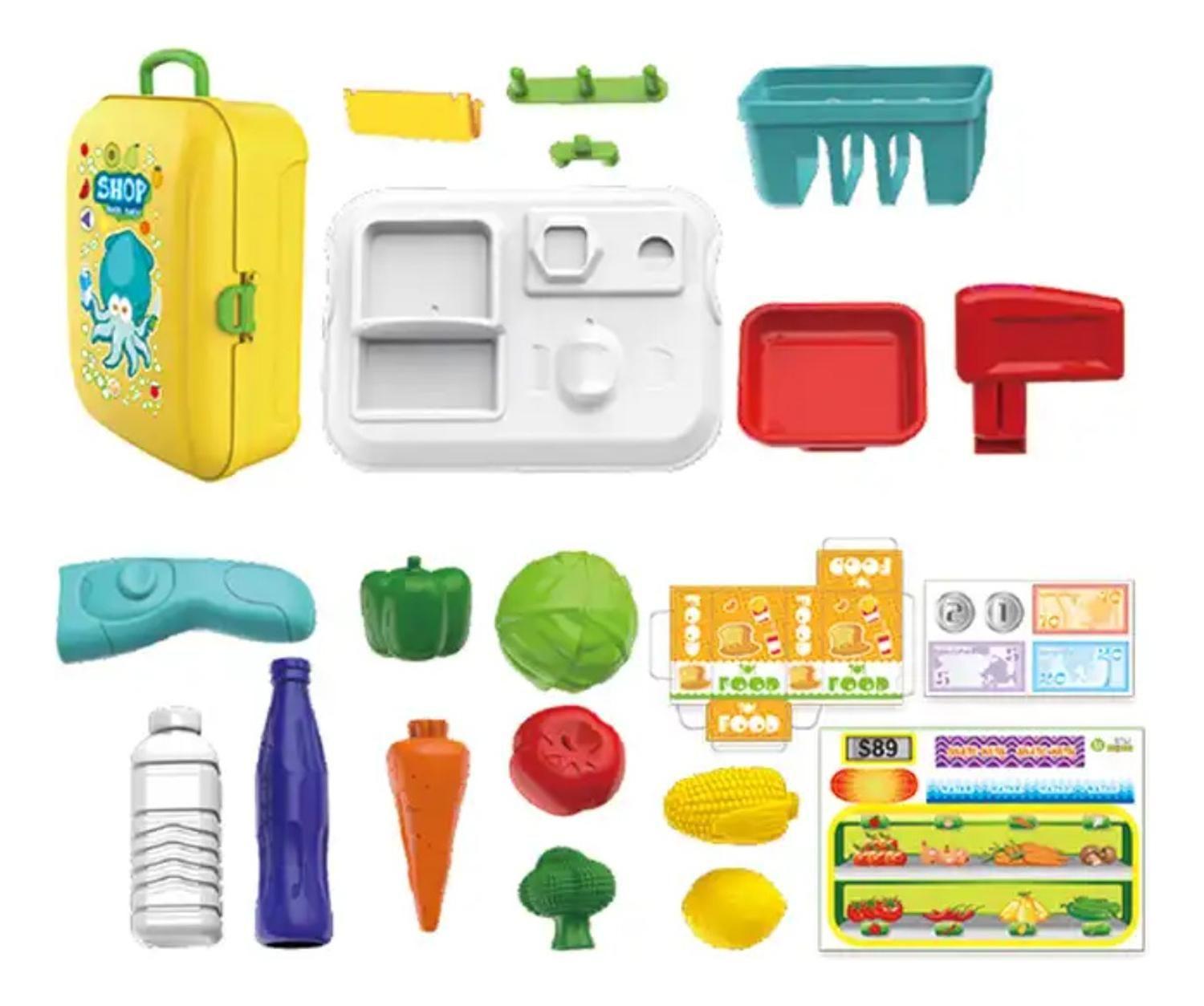 Set Maleta Maletin Infantil Cocina Amarilla Niños Juegos-5