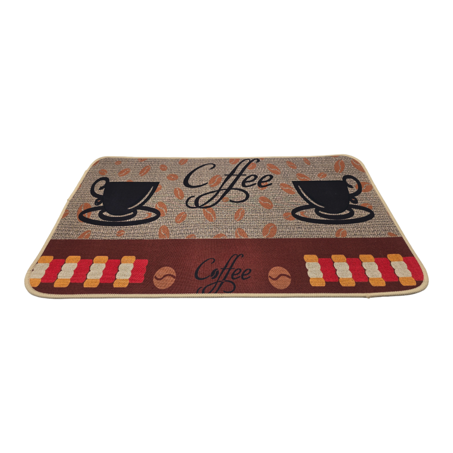 Set 2 Alfombras De Cocina Goma Antideslizante Diseño Coffee-0