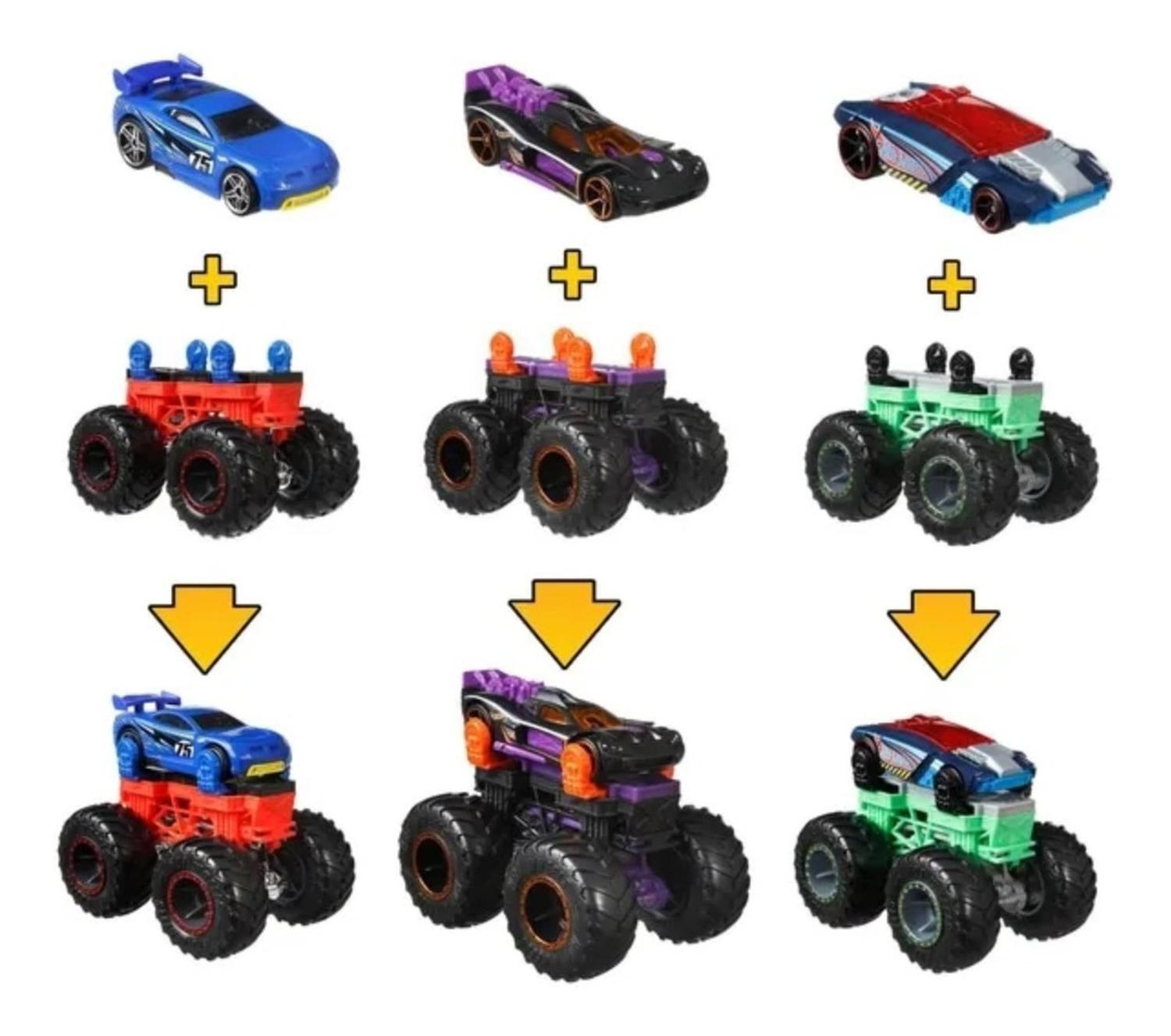 Hotwheels Monster Trucks Set Diseña Tu Mounstro Juguete-1