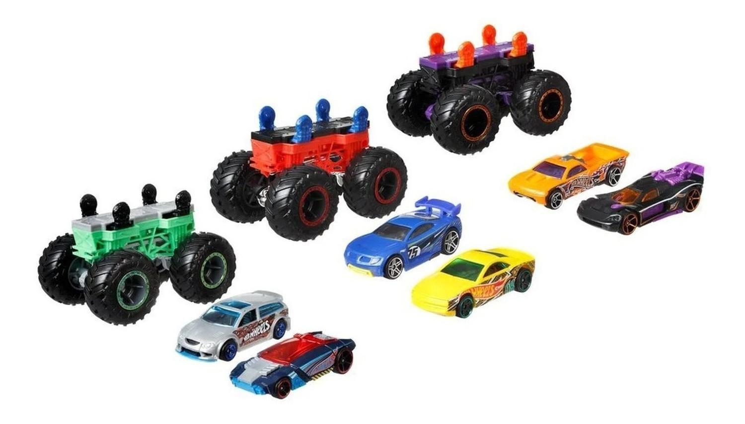 Hotwheels Monster Trucks Set Diseña Tu Mounstro Juguete-2