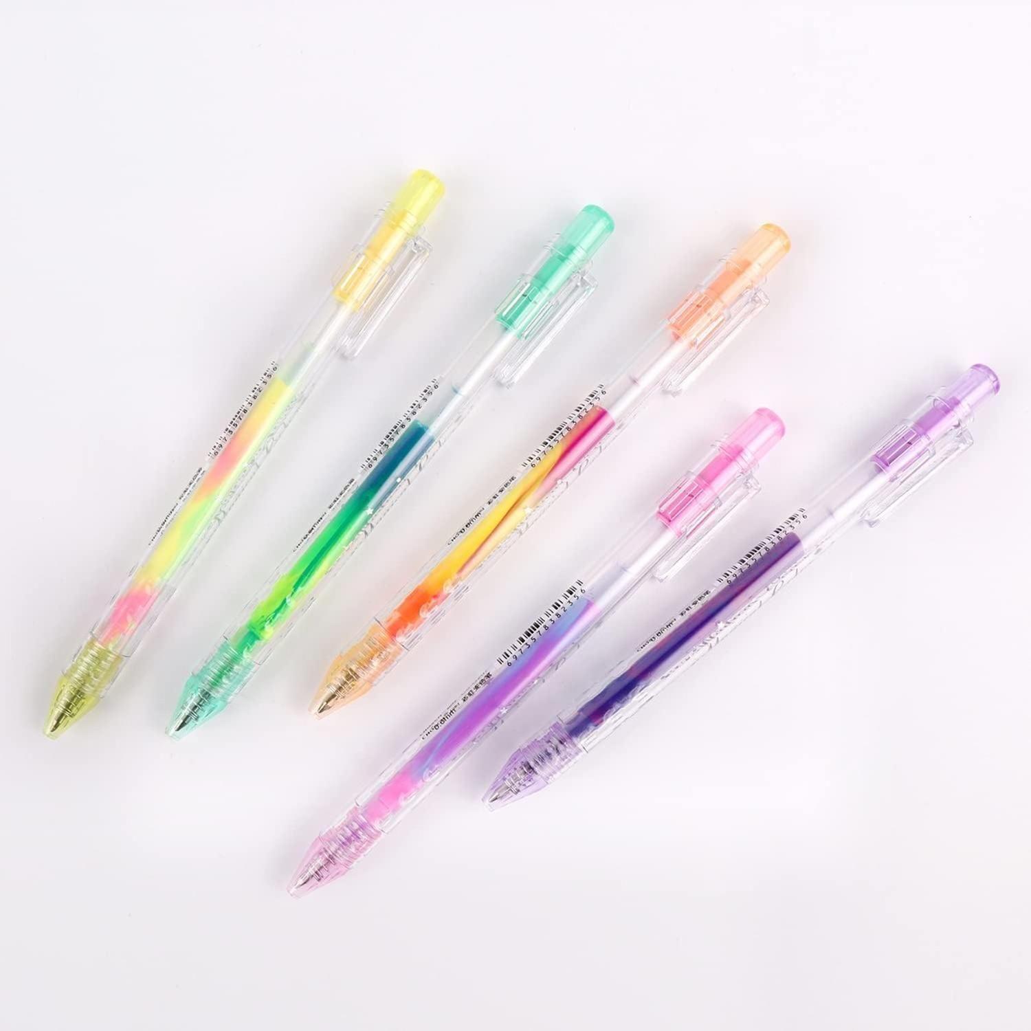 Set 5 Lapices Gel Con Brillo Multicolor Magical Boligrafo-2