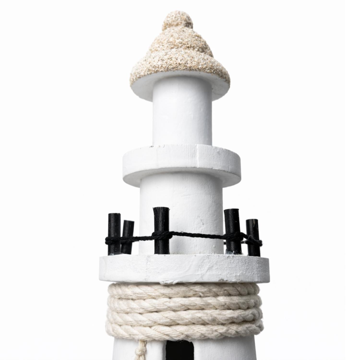 Faro Figura Decorativa Adorno De Madera Mediterraneo-5