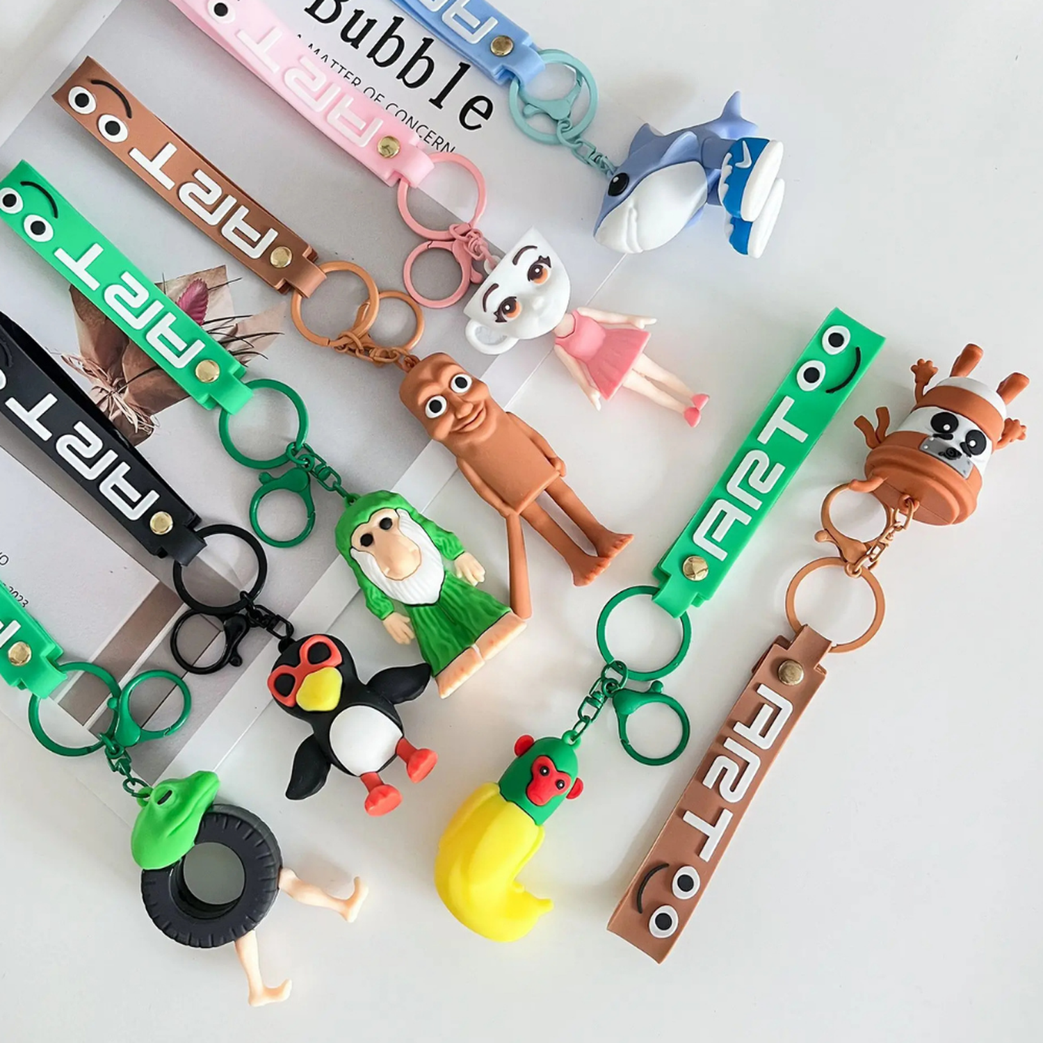 Llavero Colgante De Goma Brainrot Brr Brr Patapim-3