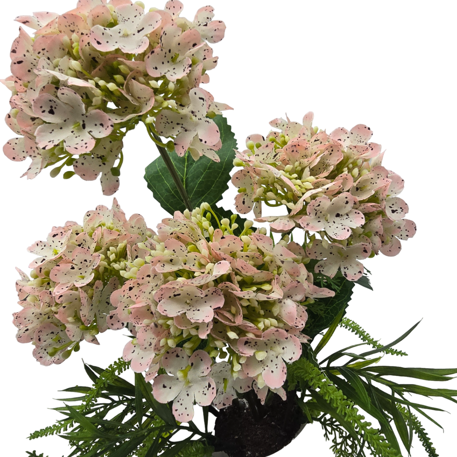 Planta Artificial Hortensia Decorativa Macetero De Ceramica-5