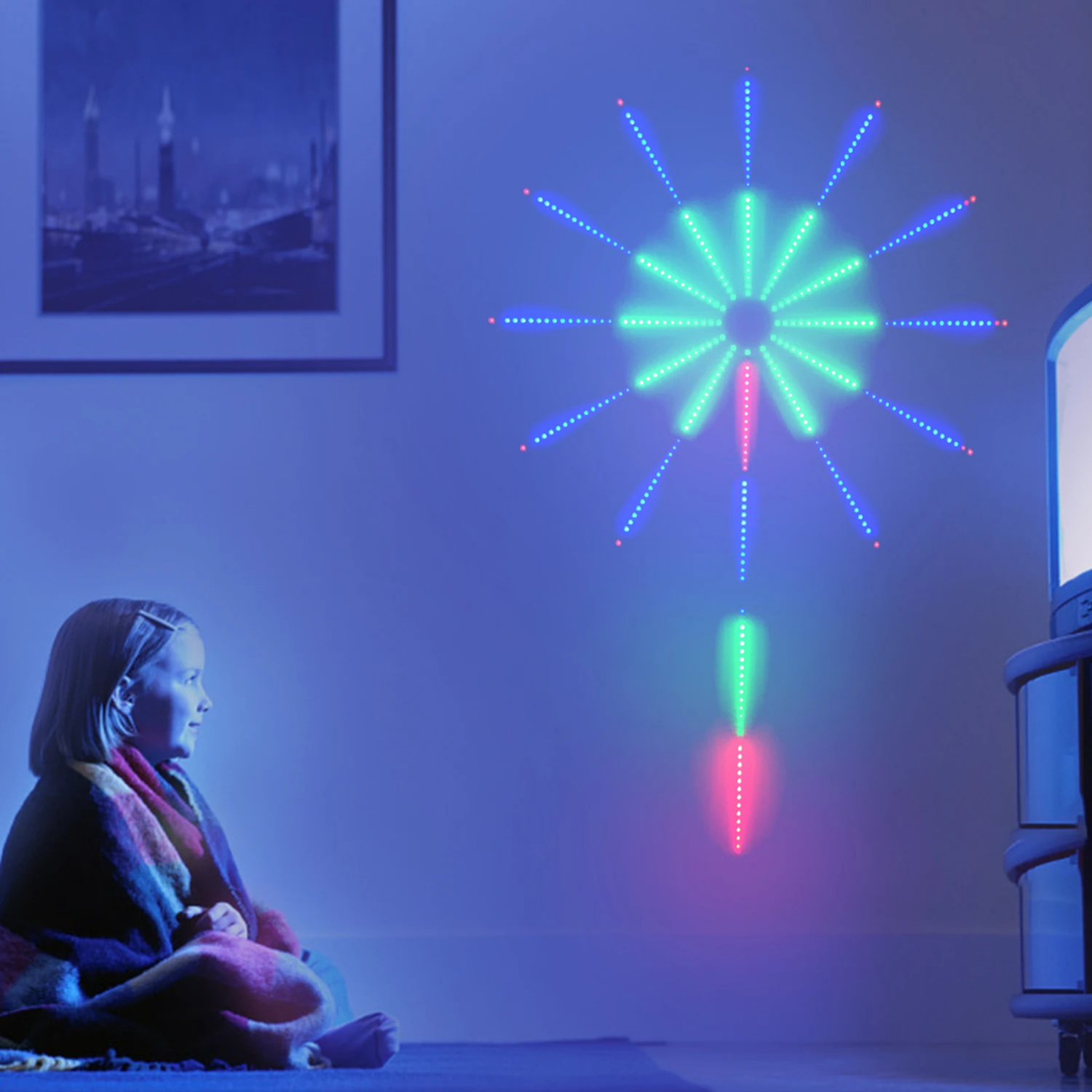 Kit Luces Fuegos Artificiales Rgb Decoracion Navidad Led-5