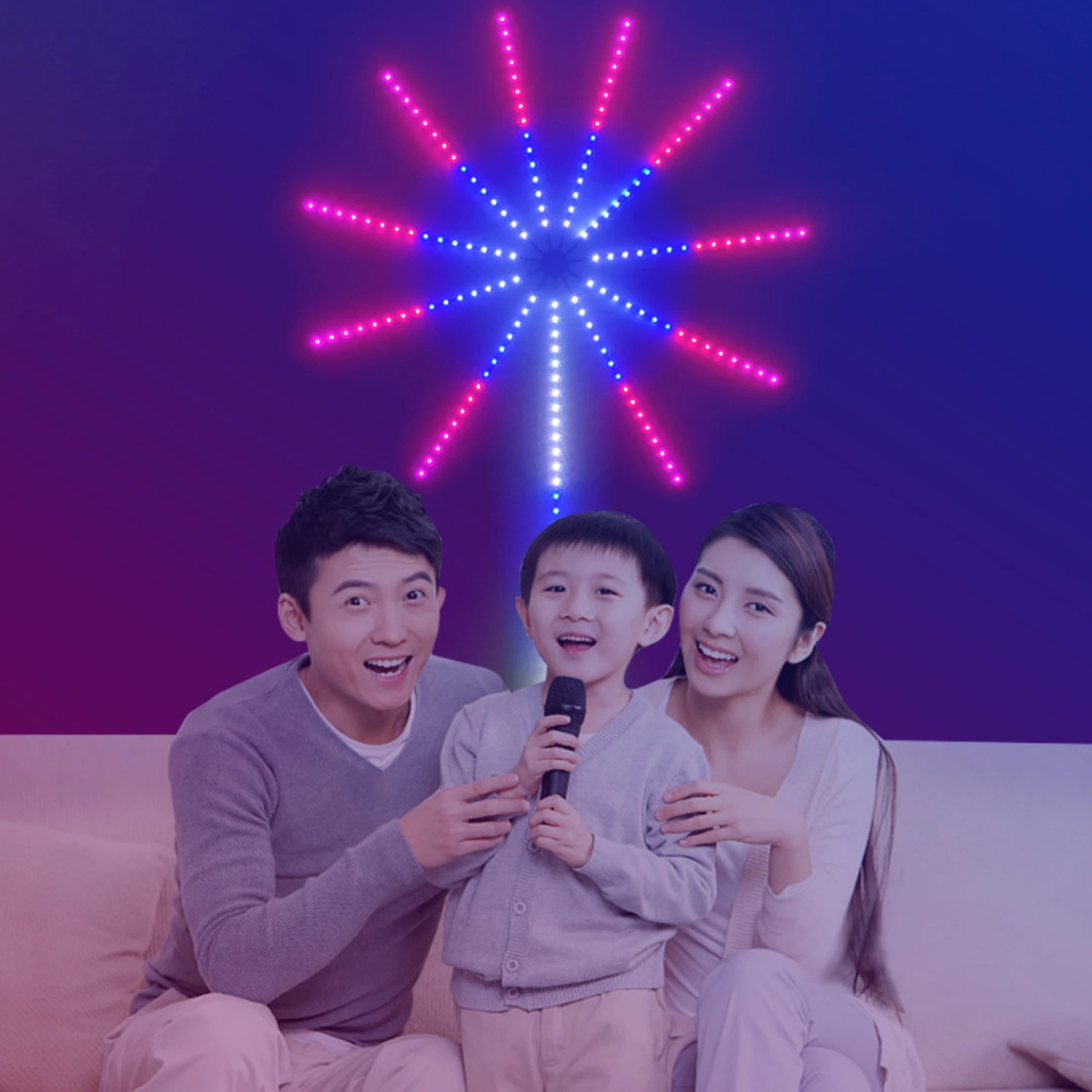 Kit Luces Fuegos Artificiales Rgb Decoracion Navidad Led-6