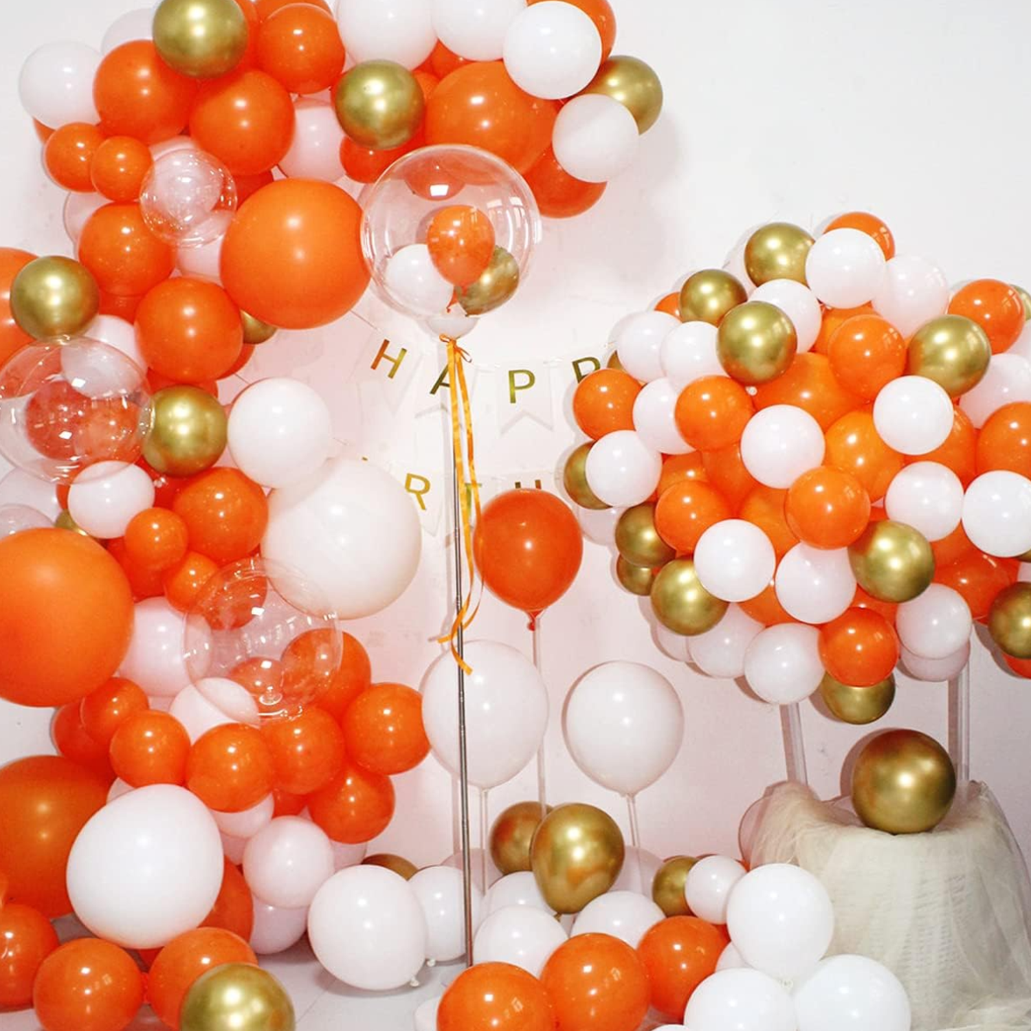 Globos Color Naranjo 100 Unidades Tamaño 25 Cm-3