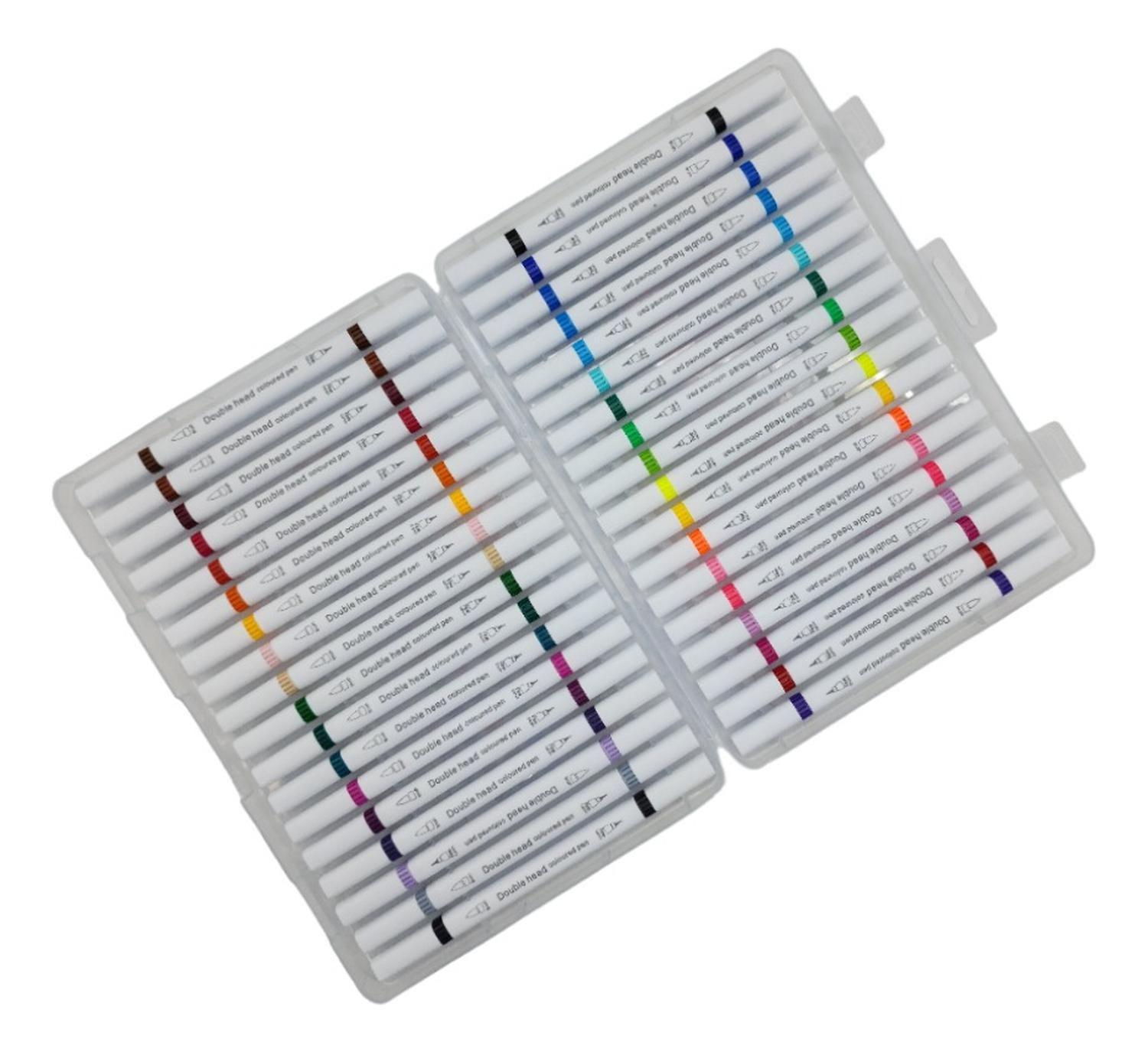 Set Marcadores Doble Punta 36 Lapices Plumones Watercolor-3