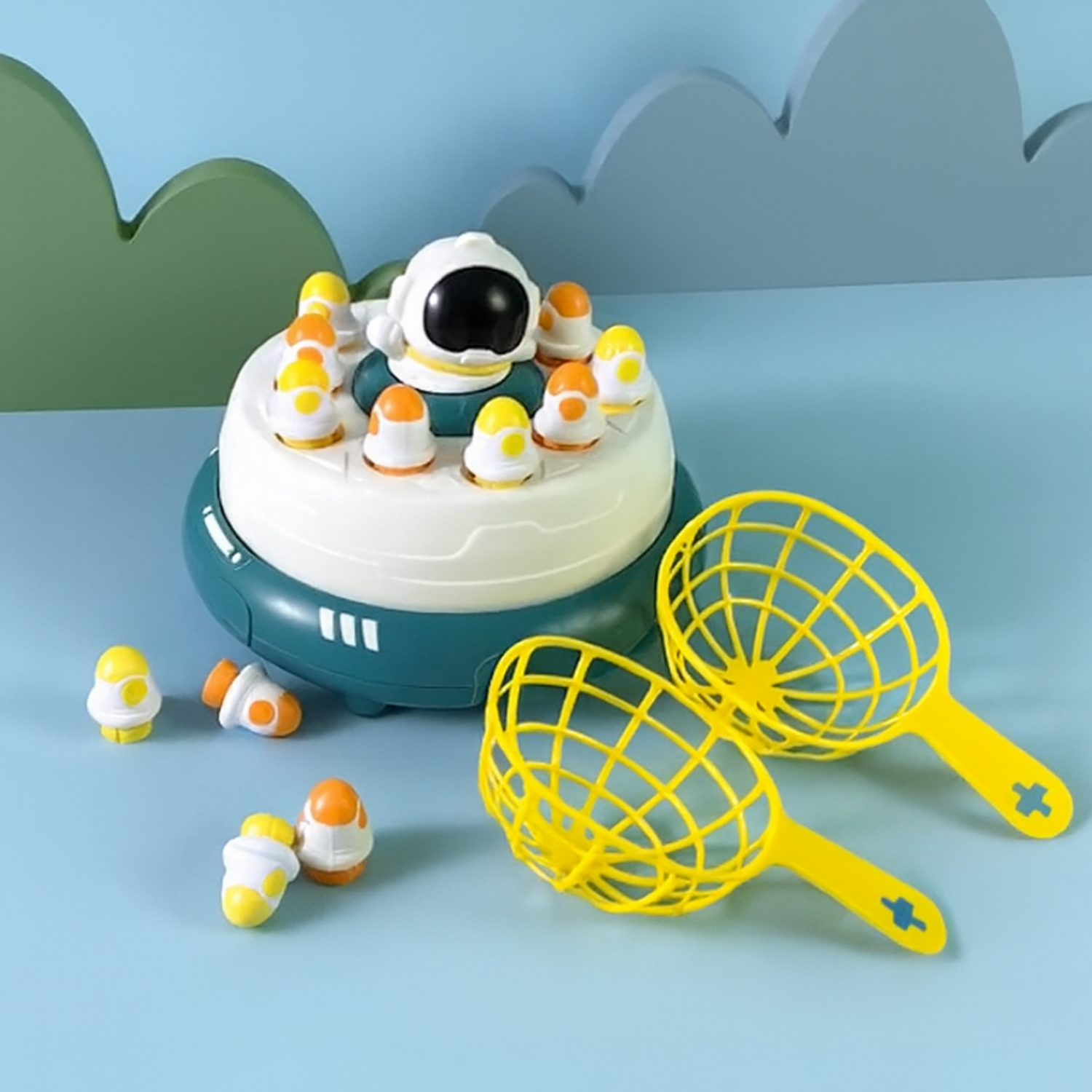 Juego De Mesa Captura Astronauta Saltador Infantil Giratorio-3