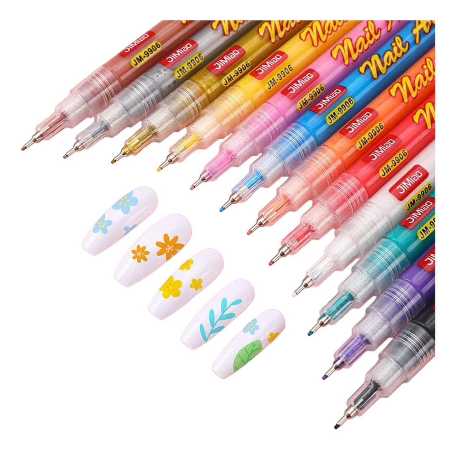 Set 12 Lapices Para Pintar Uñas De Secado Rapido Lapiz Uñas-0