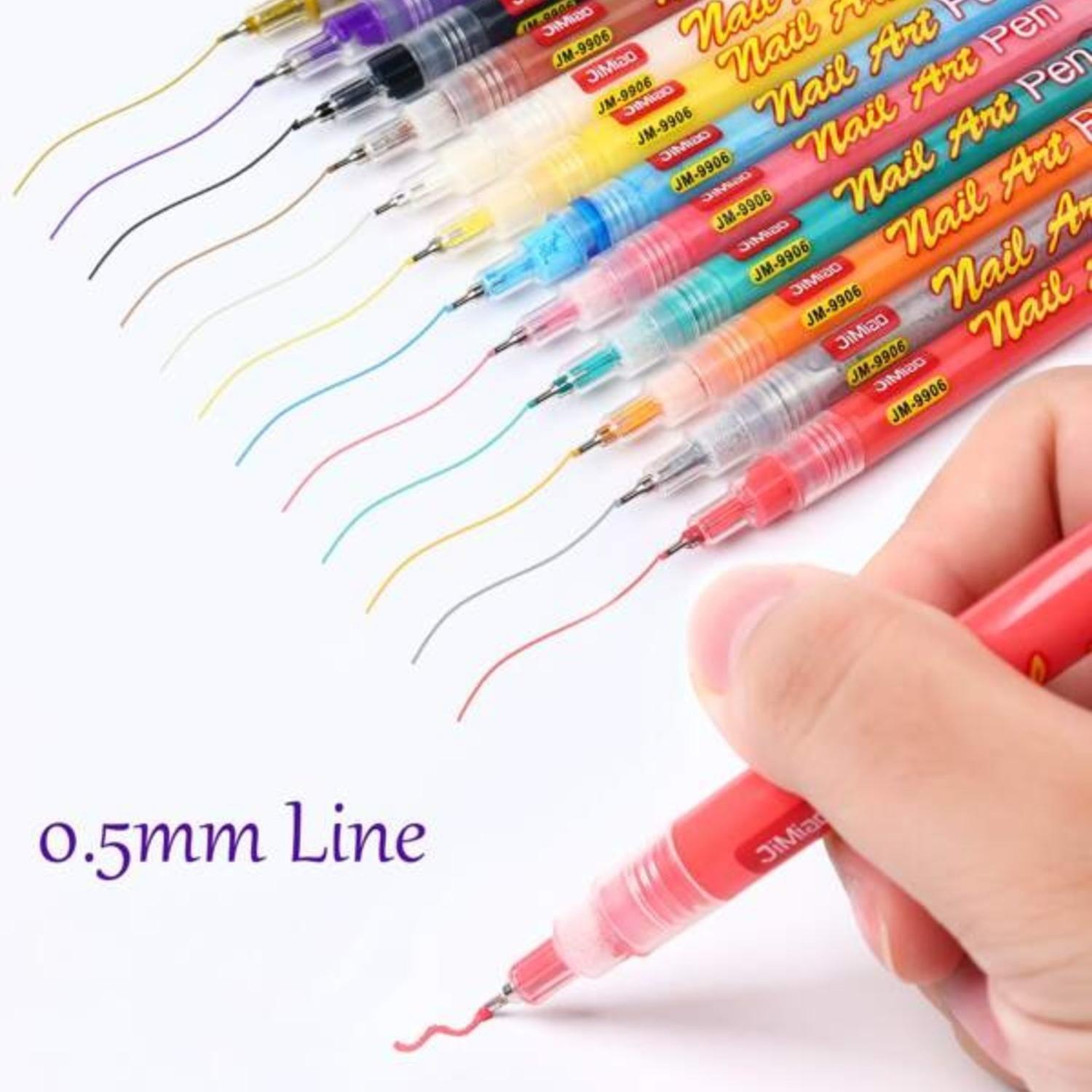 Set 12 Lapices Para Pintar Uñas De Secado Rapido Lapiz Uñas-4