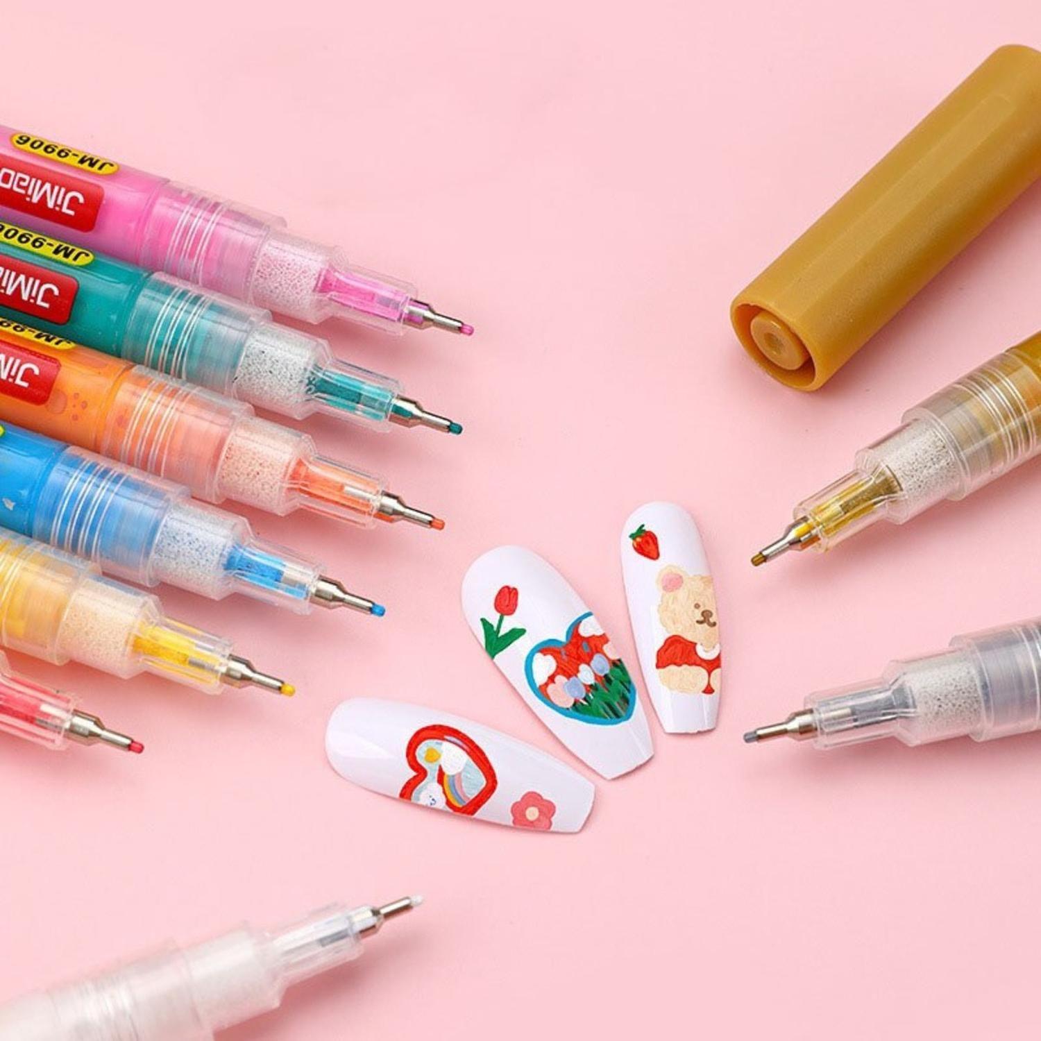 Set 12 Lapices Para Pintar Uñas De Secado Rapido Lapiz Uñas-5