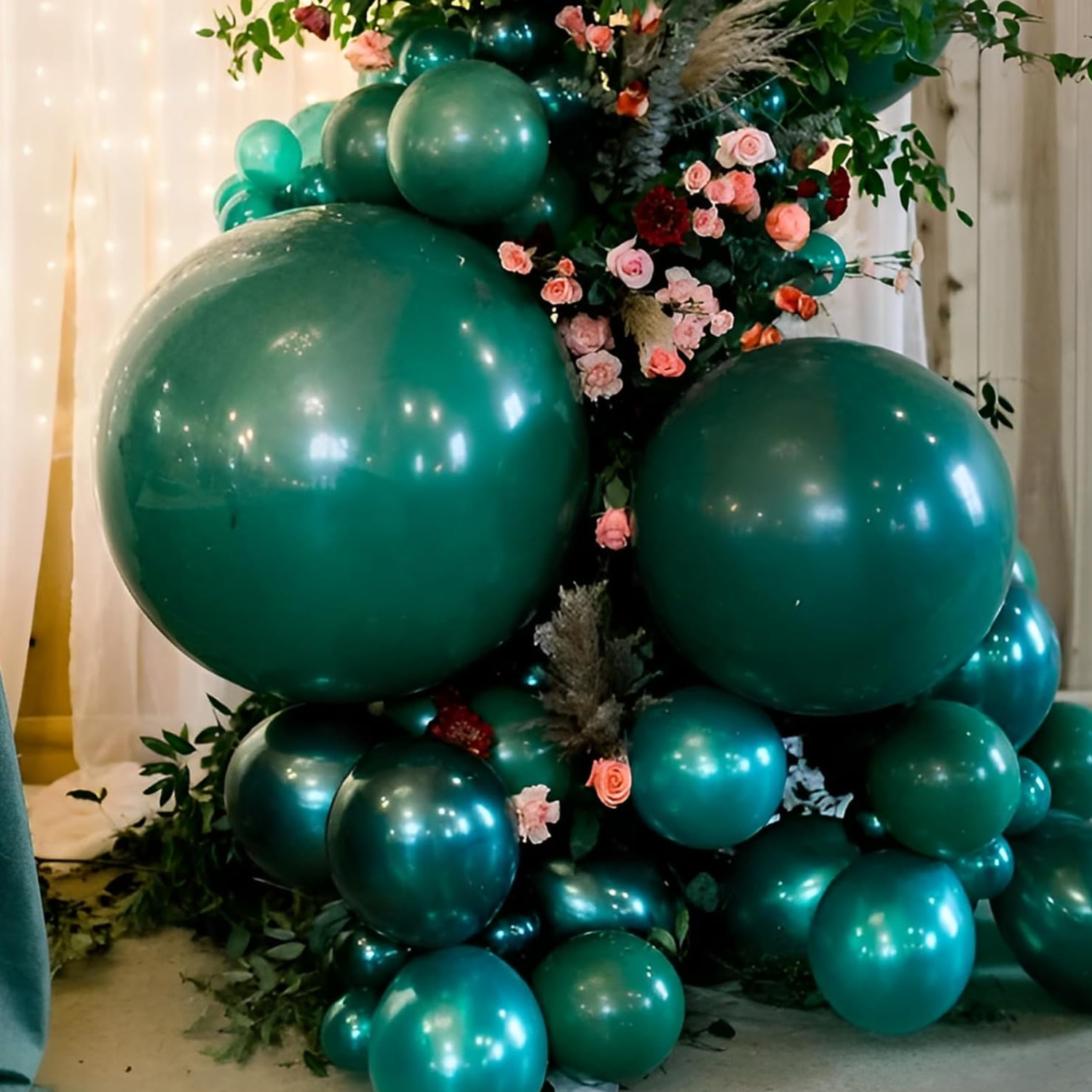 Globos Color Verde Oil Vintage 50 Unidades Tamaño R12-4