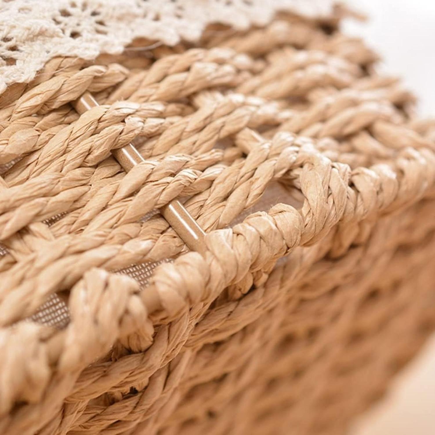 Set 2 Cestas De Almacenamiento Canastas Cestos Organizadoras-2