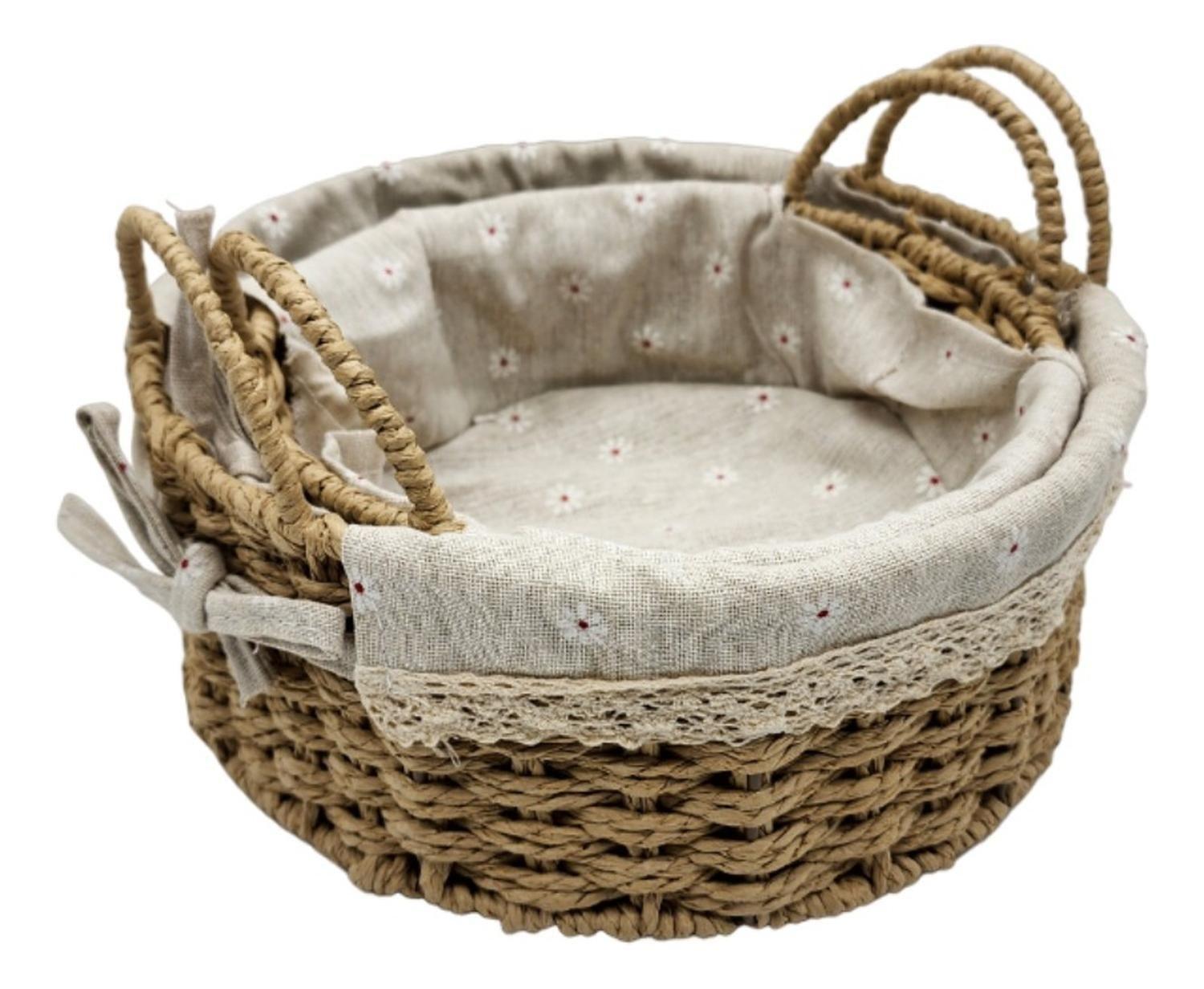 Set 2 Cestas De Almacenamiento Canastas Cestos Organizadoras-3