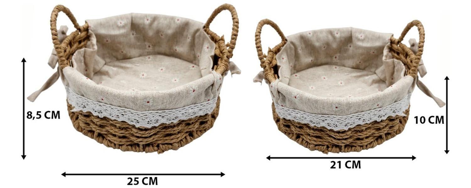 Set 2 Cestas De Almacenamiento Canastas Cestos Organizadoras-5