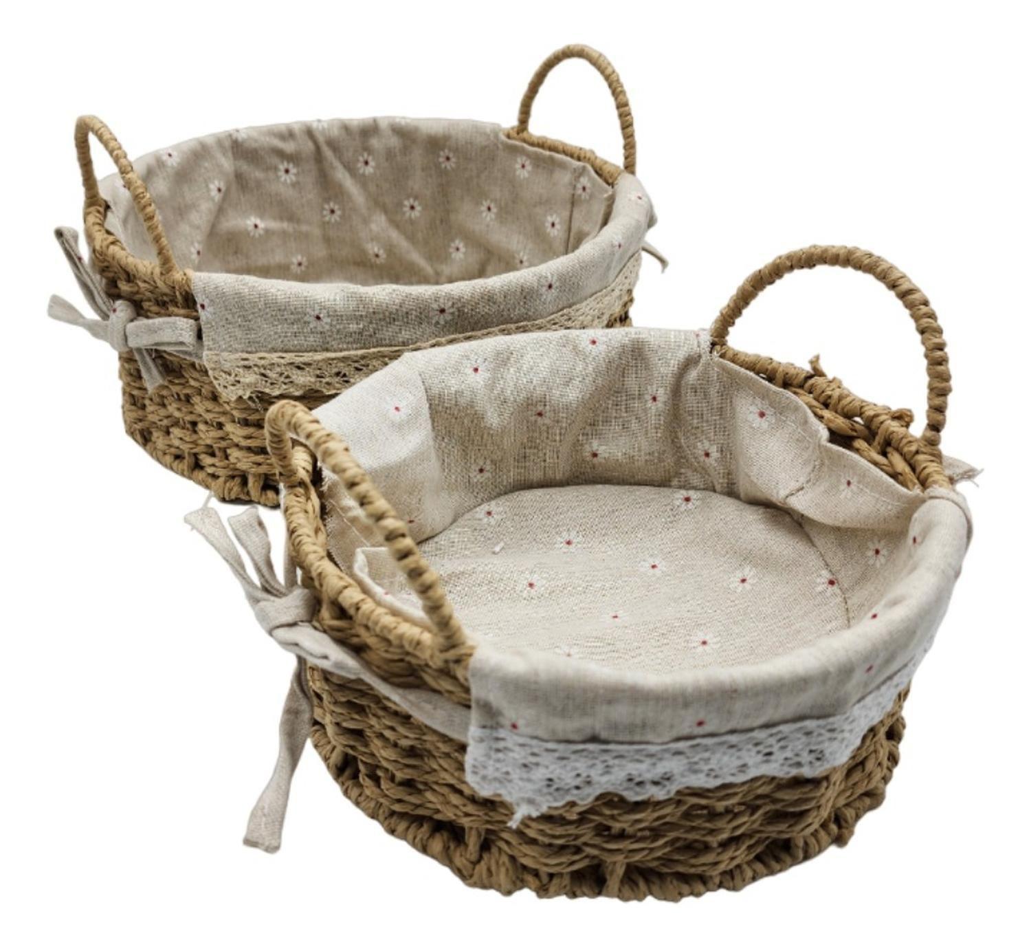 Set 2 Cestas De Almacenamiento Canastas Cestos Organizadoras-6