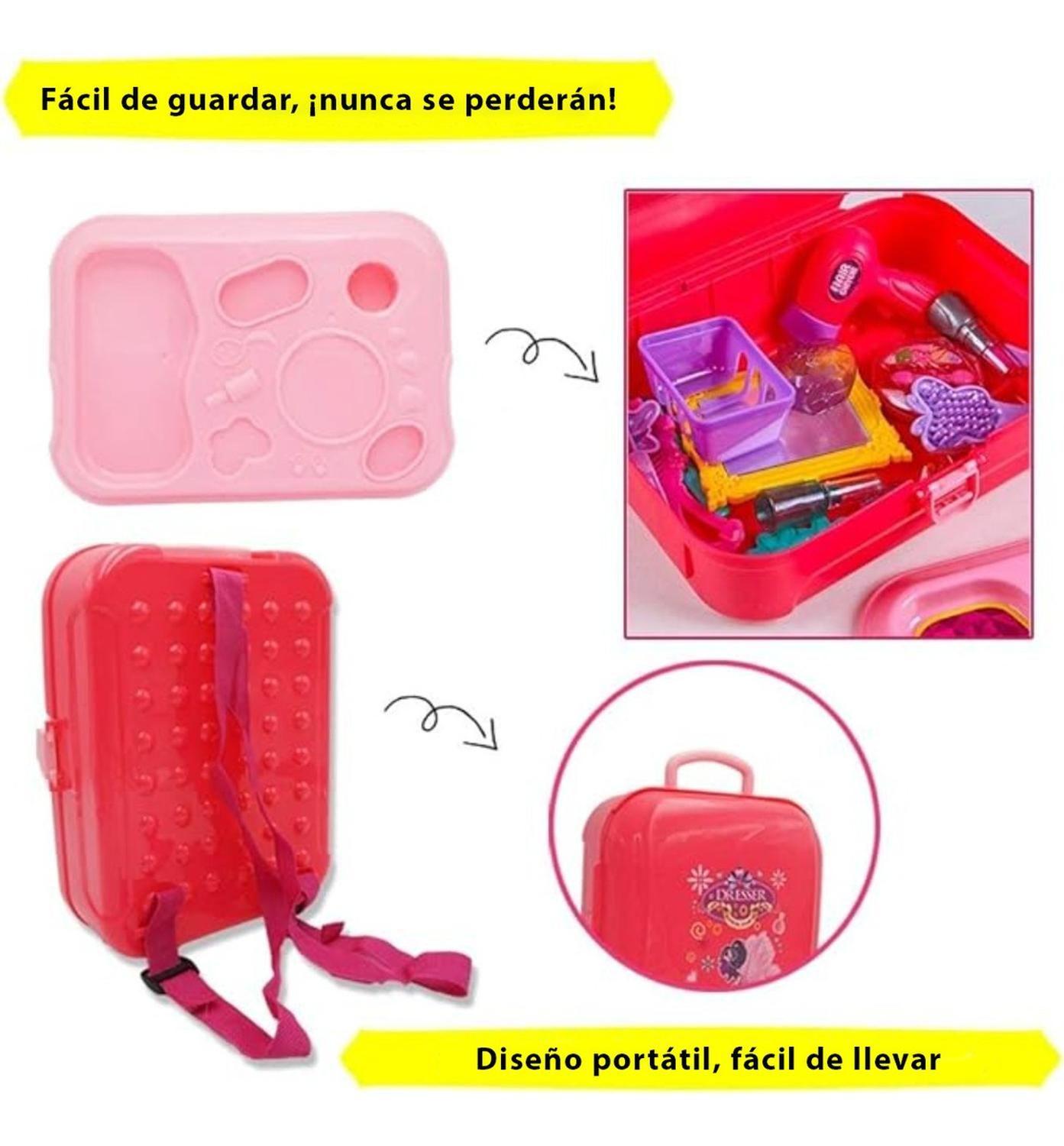 Kit Salón De Belleza Maleta Tipo Mochila 21 Piezas Dresser-2