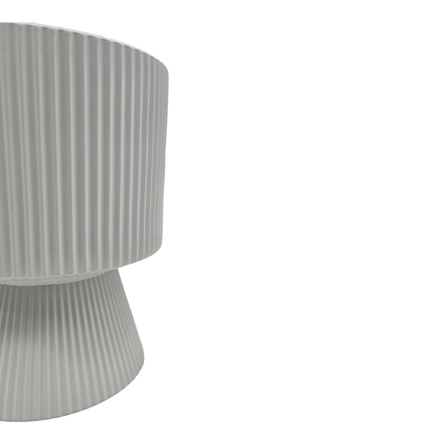 Macetero Maceta Ceramica Estilo Nordico Blanco Base Conica-4
