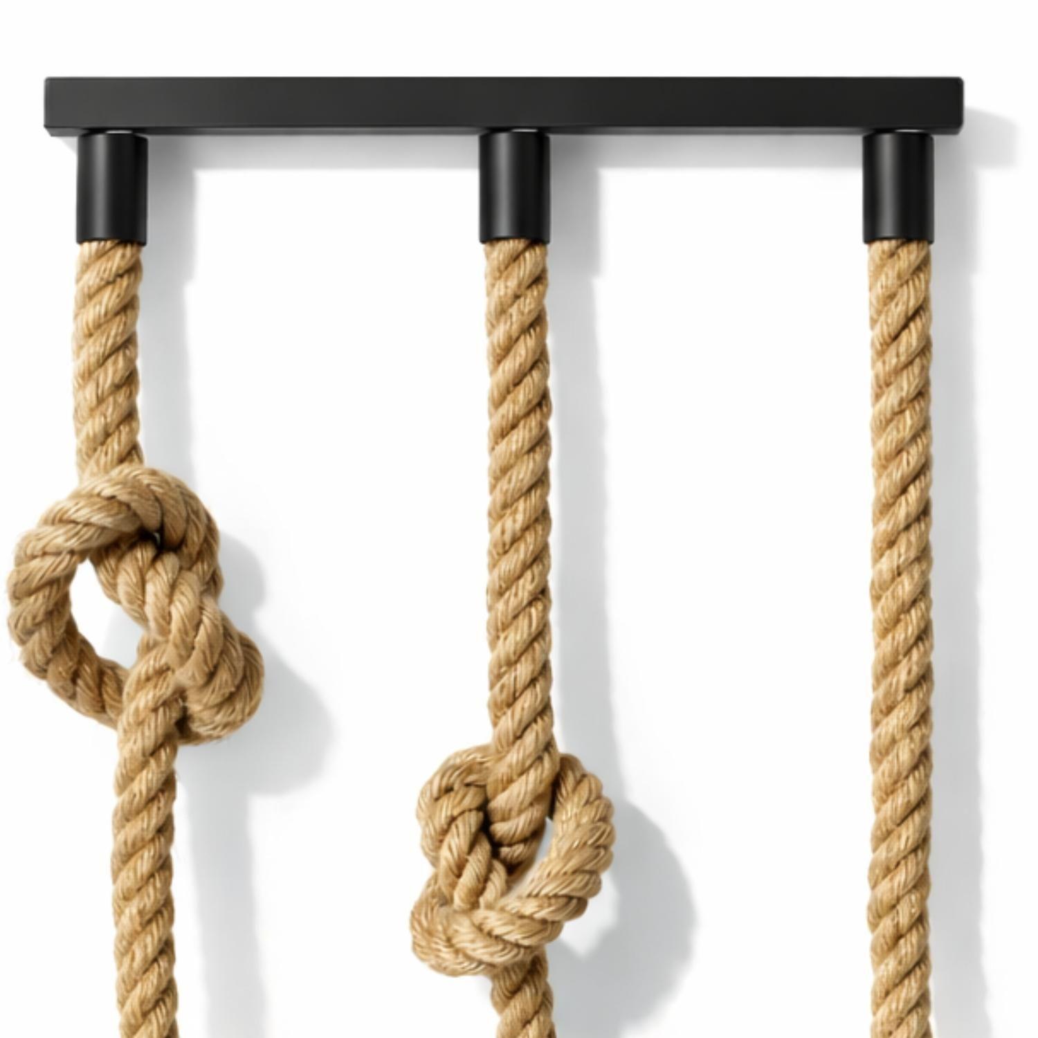 Set 3 Lampara Colgante De Techo Cuerda Vintage Rustica E27-8