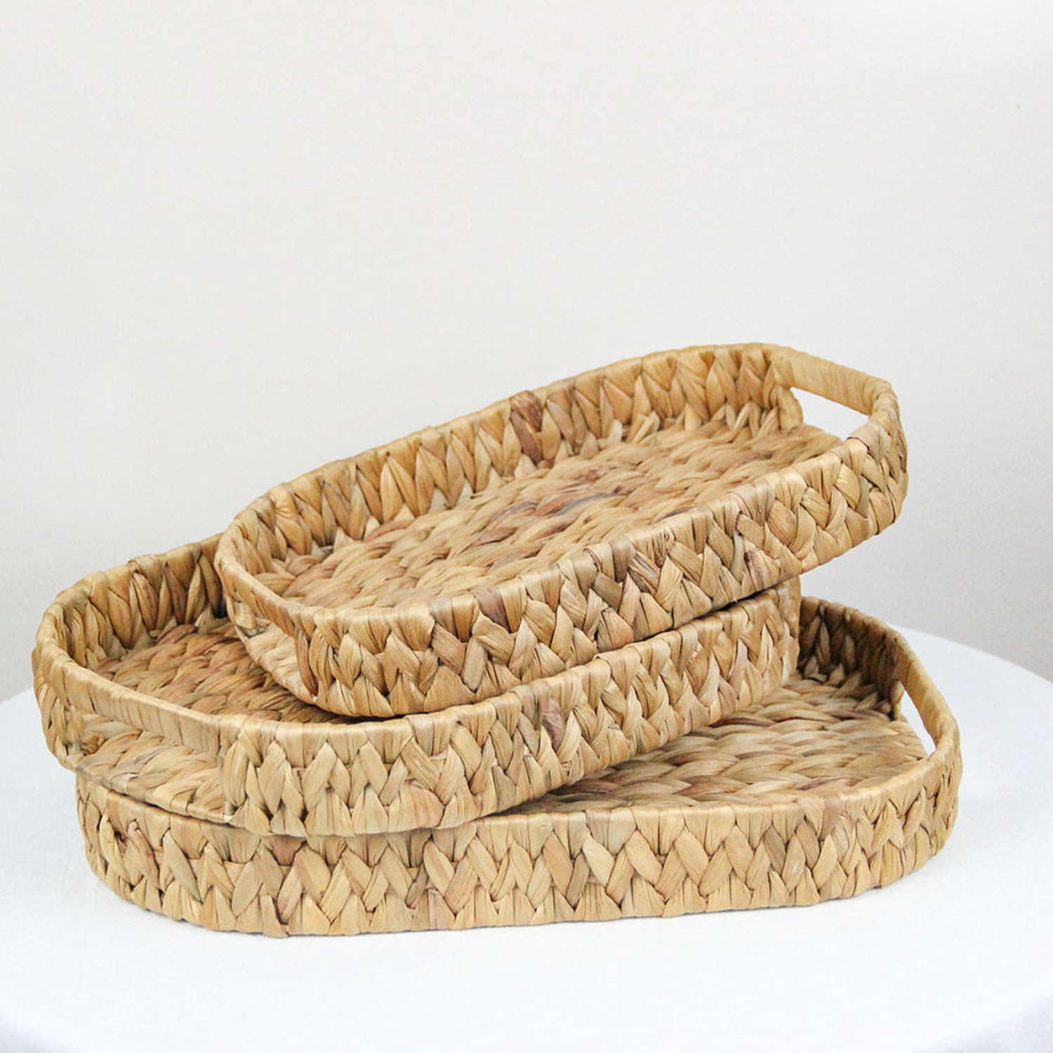 Set 3 Bandeja Rustica Fibra Natural Rectangular Bandeja-3
