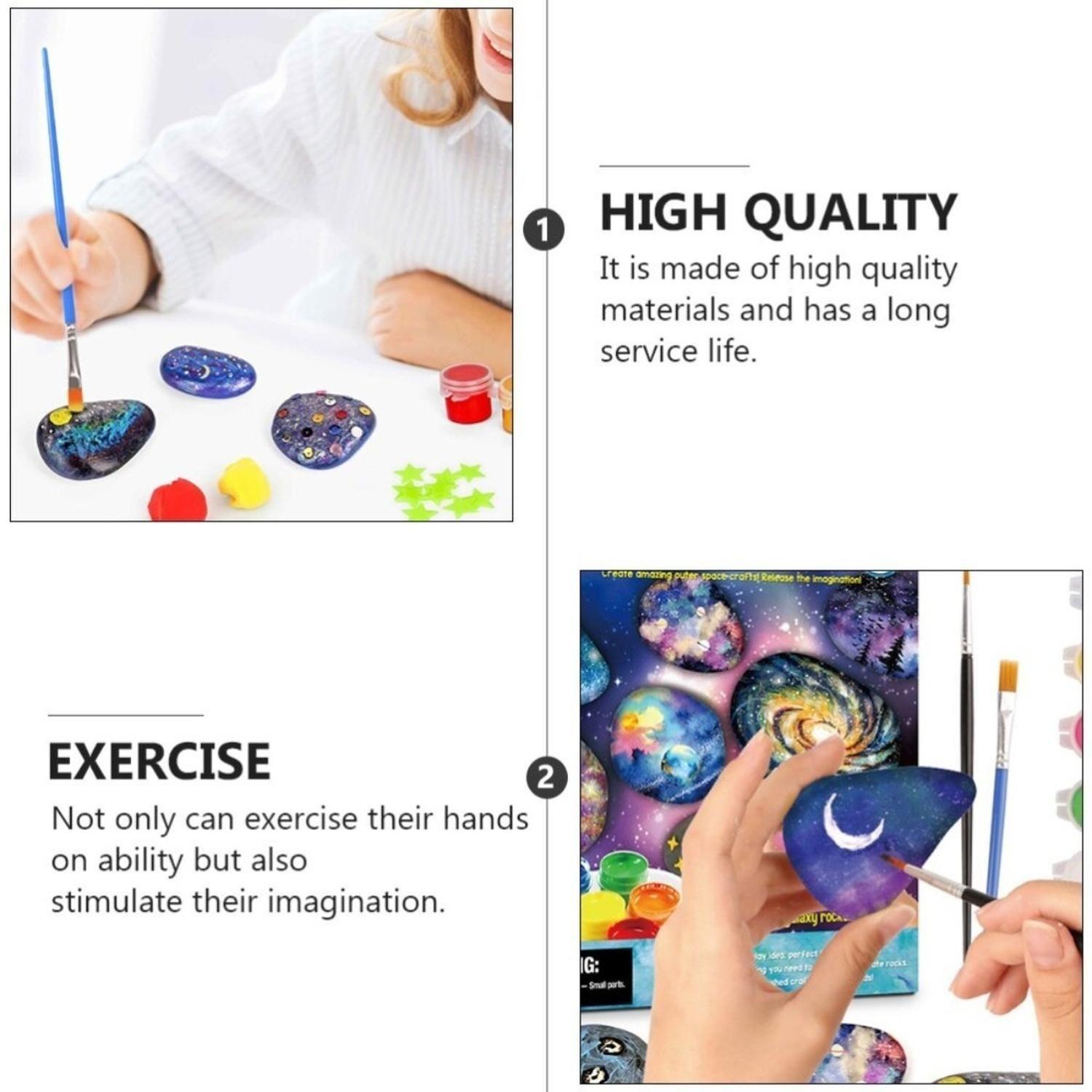 Kit De Arte Pinta Piedra El Universo Galaxy Diversión Niños-2
