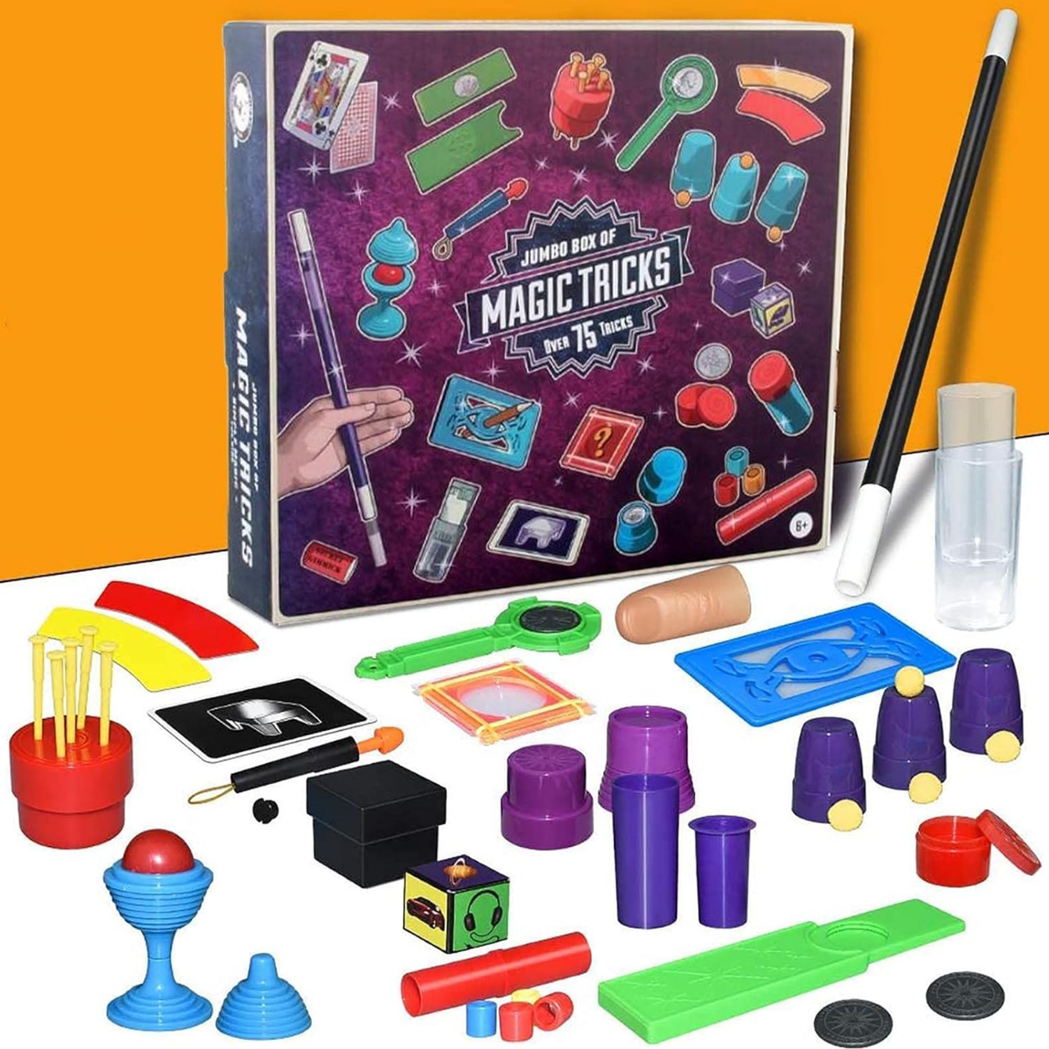 Set Juego De Magia Magic 75 Trucos De Mago Con Varita Niños-2