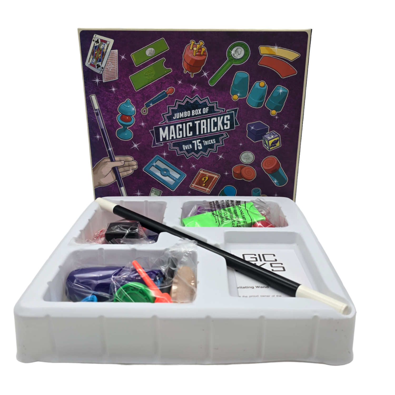 Set Juego De Magia Magic 75 Trucos De Mago Con Varita Niños-3