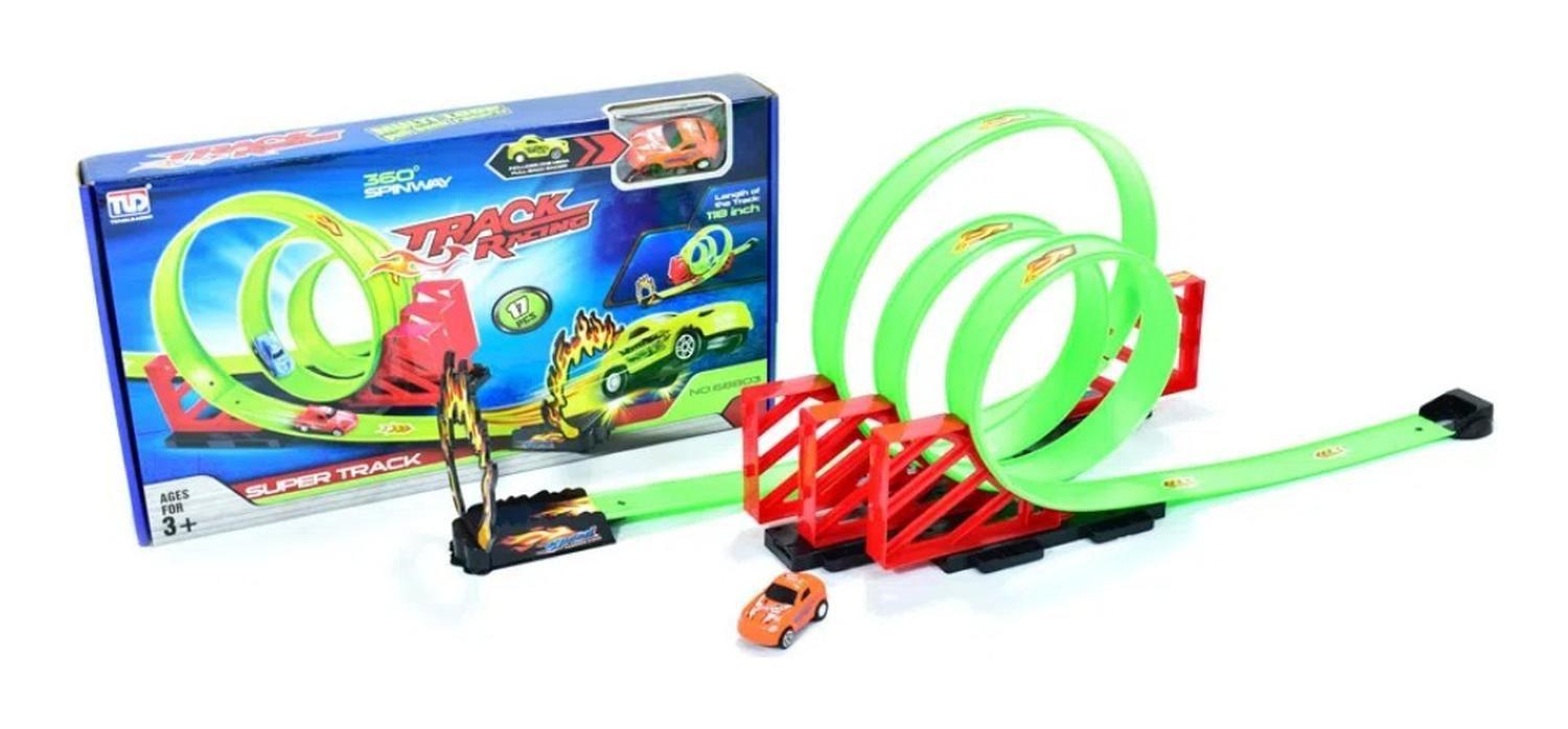 Pista De Carreras Rapid World Lanzamiento Autitos Auto Niños-0