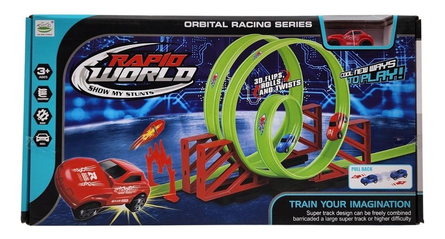 Pista De Carreras Rapid World Lanzamiento Autitos Auto Niños-5