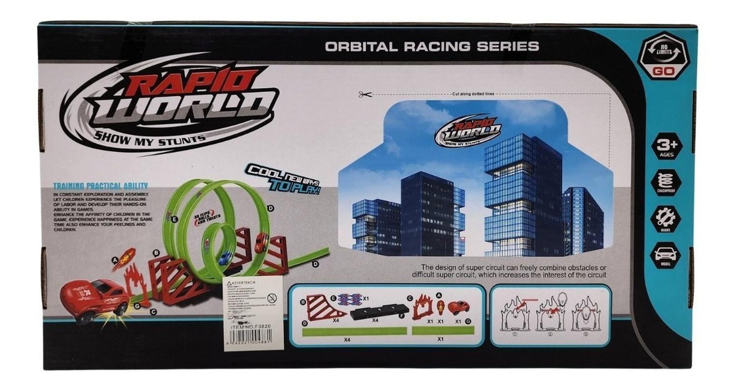 Pista De Carreras Rapid World Lanzamiento Autitos Auto Niños-6
